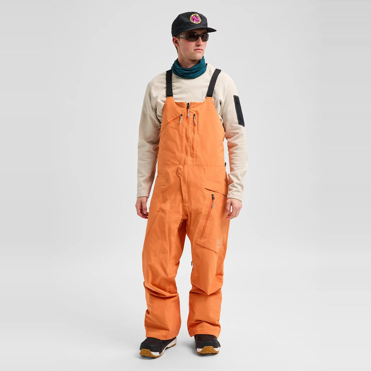 Mens [Ak] Cyclic Gore-Tex 2L Bib Pants Goldfish Orange - Image 11