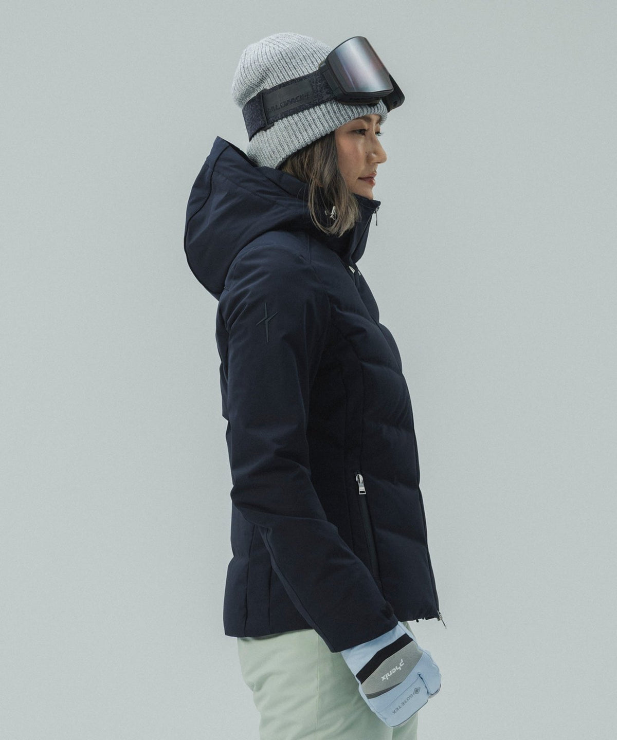 Womens Seamless Down Jacket Dark Navy - Image 12