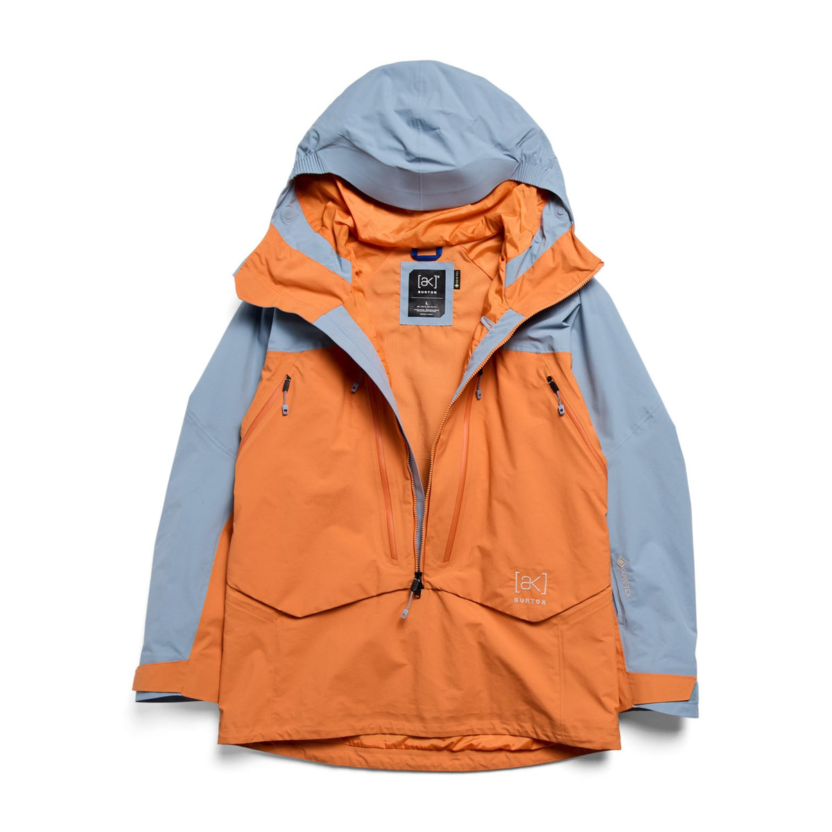 Mens [Ak] Cyclic Gore-Tex 2L Anorak Airstream Blue / Goldfish Orange - Image 12