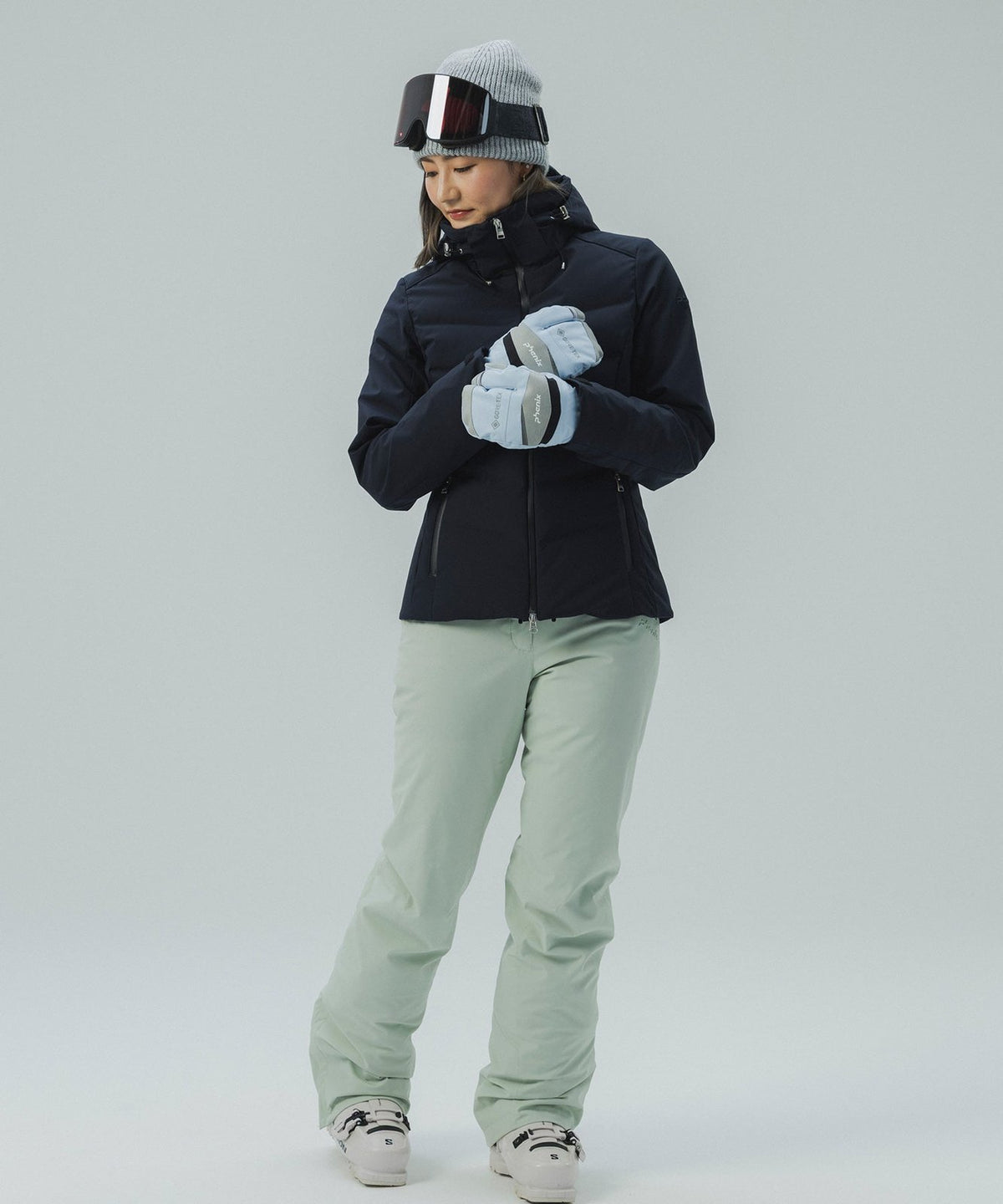 Womens Seamless Down Jacket Dark Navy - Image 13