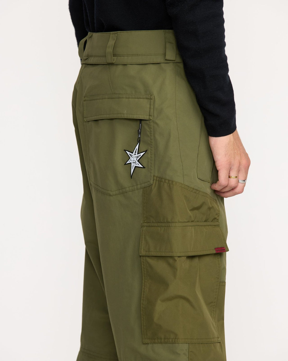 Mens Longo Gore-Tex Pant Dark Olive - Image 13