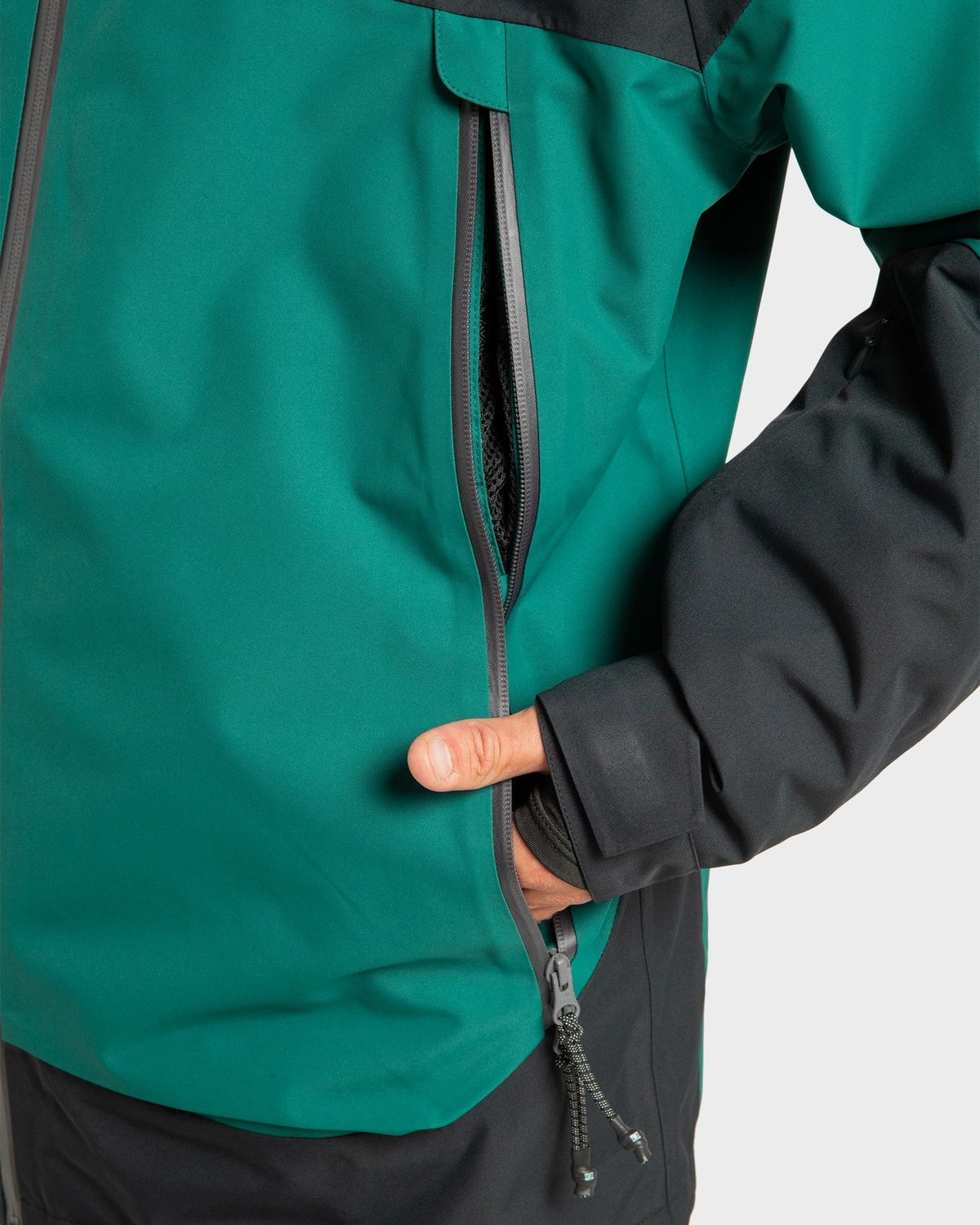 Mens Intel 30K Snow Jacket Black / Deep Teal - Image 13
