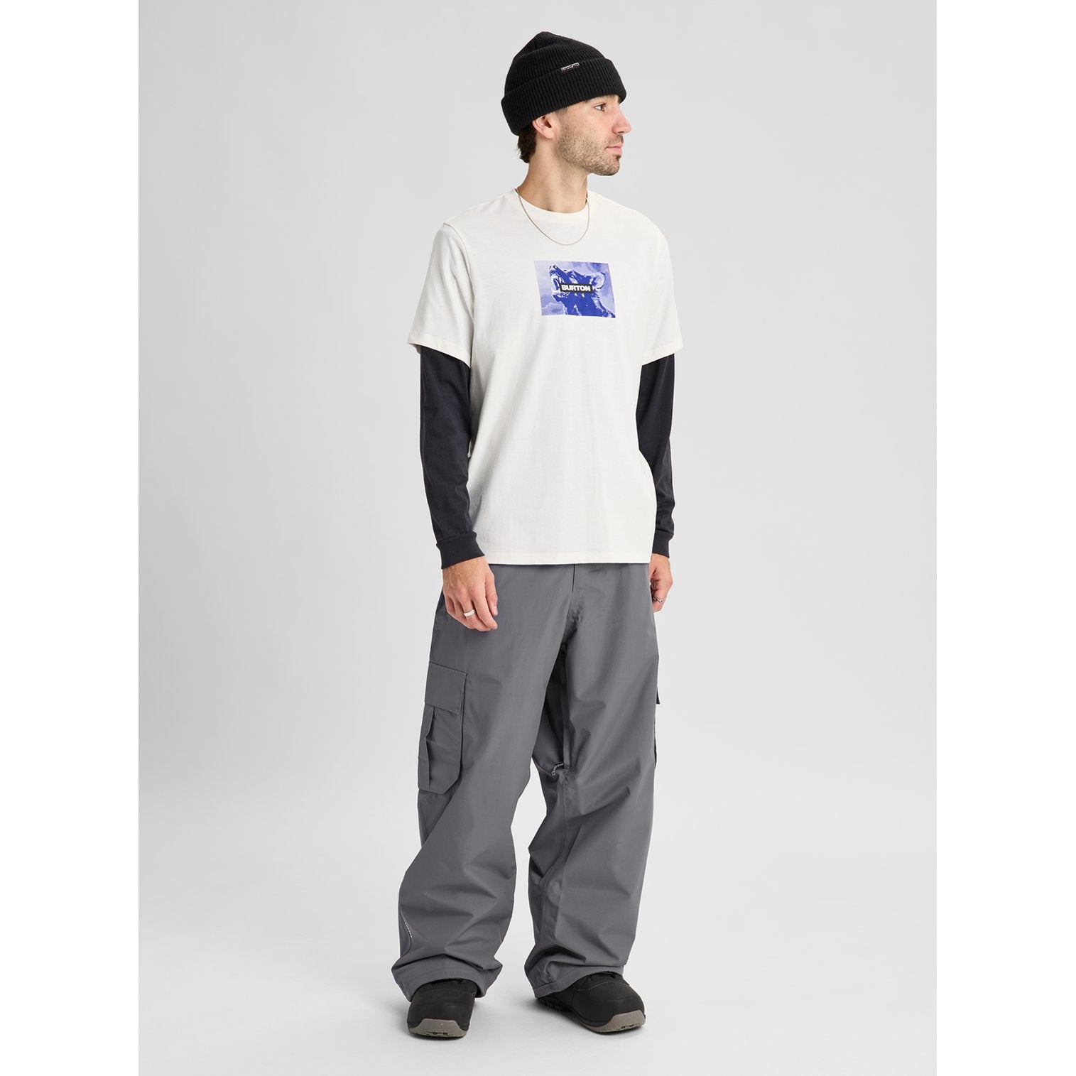 Mens Reserve 2L Baggy Snowboard Pants Gotham Gray - Image 13
