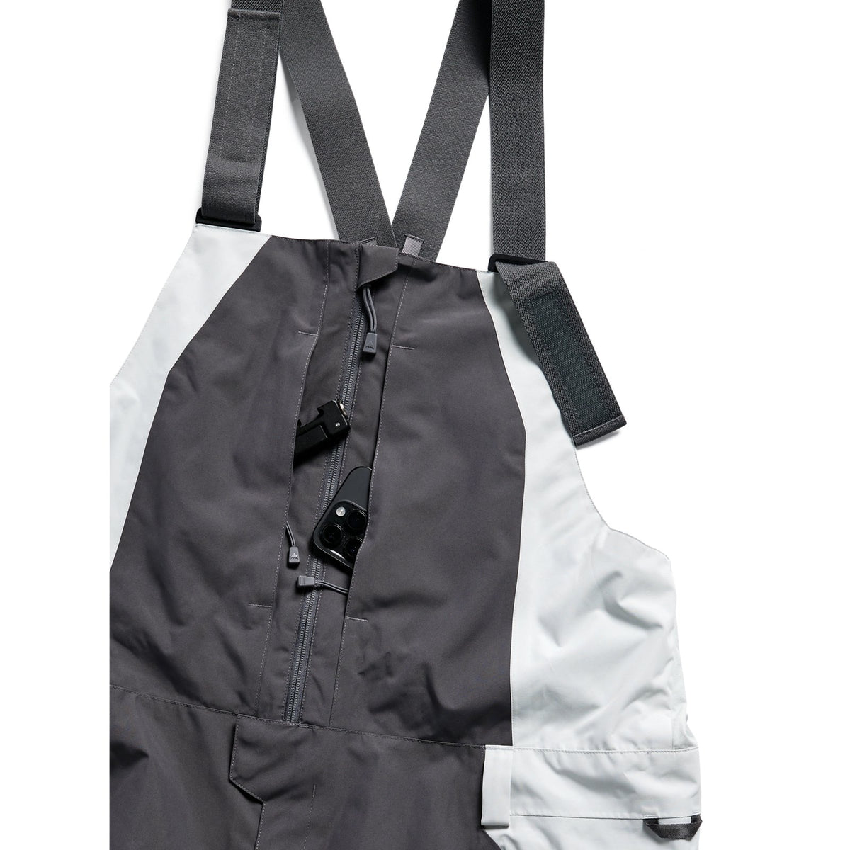 Mens Reserve 2L Relaxed Bib Pants Gotham Gray / Gray Cloud - Image 13