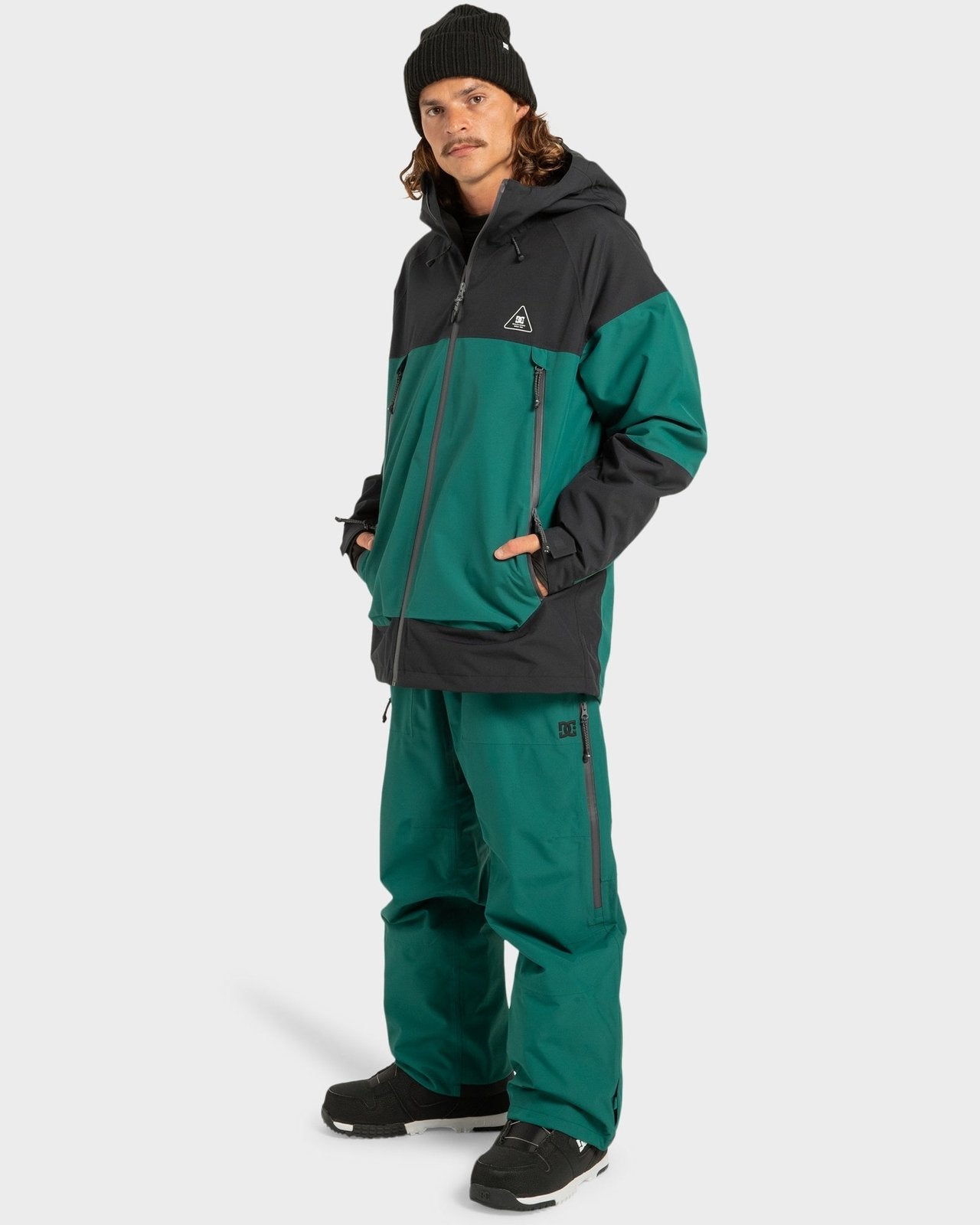 Mens Intel 30K Snow Jacket Black / Deep Teal - Image 14