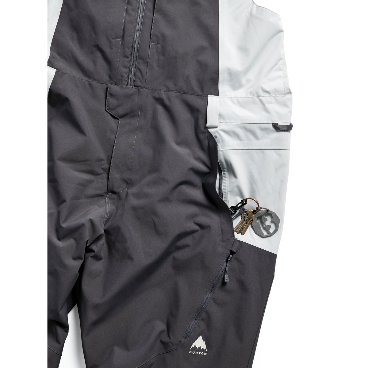 Mens Reserve 2L Relaxed Bib Pants Gotham Gray / Gray Cloud - Image 14