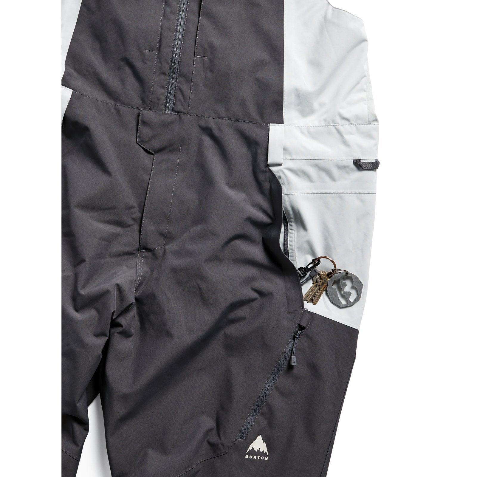 Mens Reserve 2L Relaxed Bib Pants Gotham Gray / Gray Cloud - Image 14