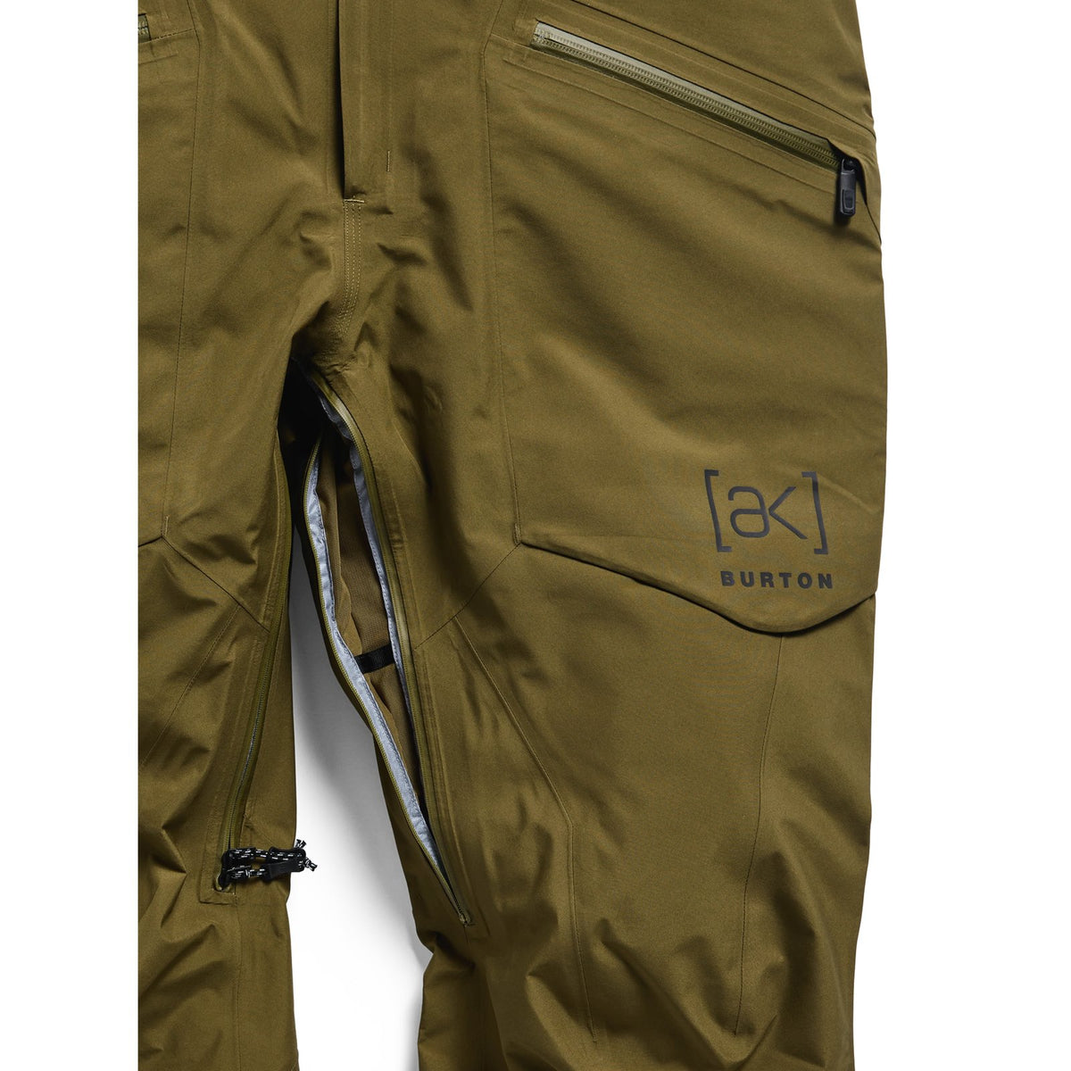 Mens [Ak] Freebird Gore‑Tex 3L Stretch Bib Pants Dried Moss - Image 14
