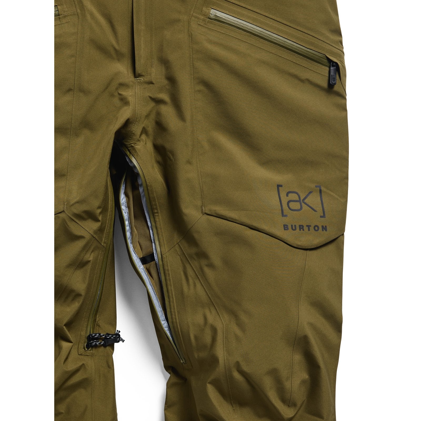 Mens [Ak] Freebird Gore‑Tex 3L Stretch Bib Pants Dried Moss - Image 14