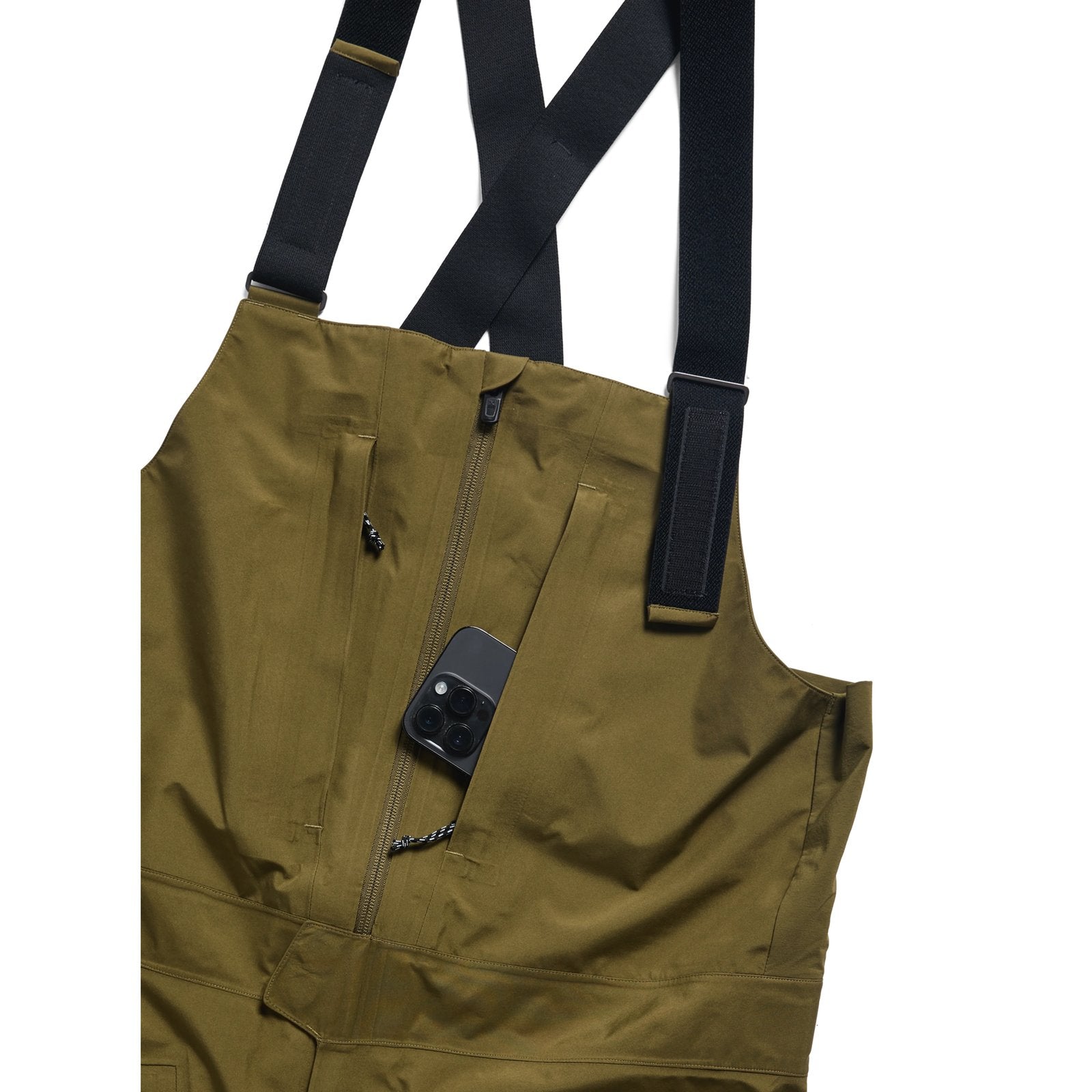 Mens [Ak] Freebird Gore‑Tex 3L Stretch Bib Pants Dried Moss - Image 15