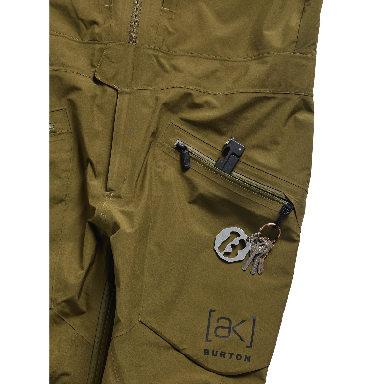 Mens [Ak] Freebird Gore‑Tex 3L Stretch Bib Pants Dried Moss - Image 16