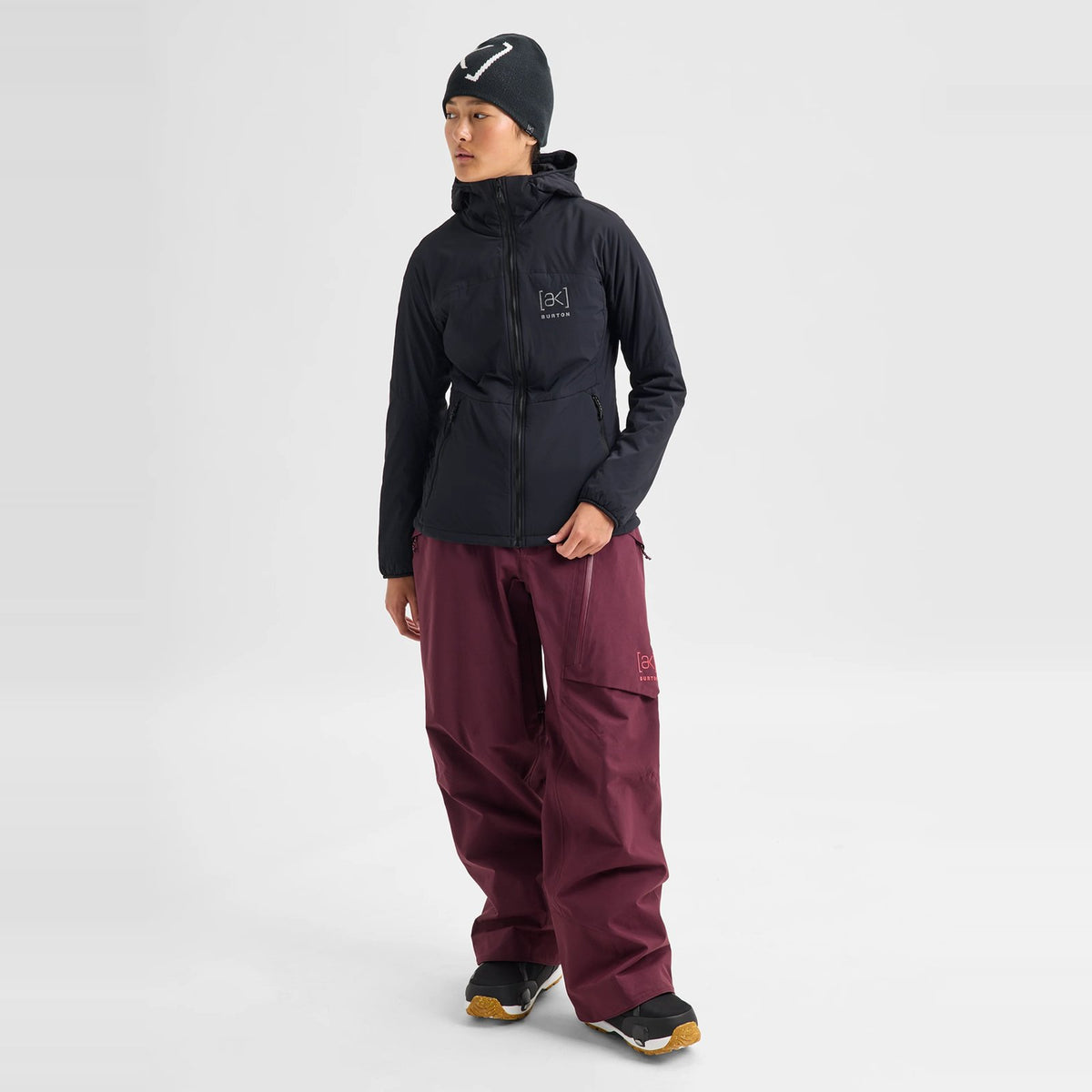 Womens [Ak] Helium Hooded Stretch Insulated Jacket True Black - Image 8