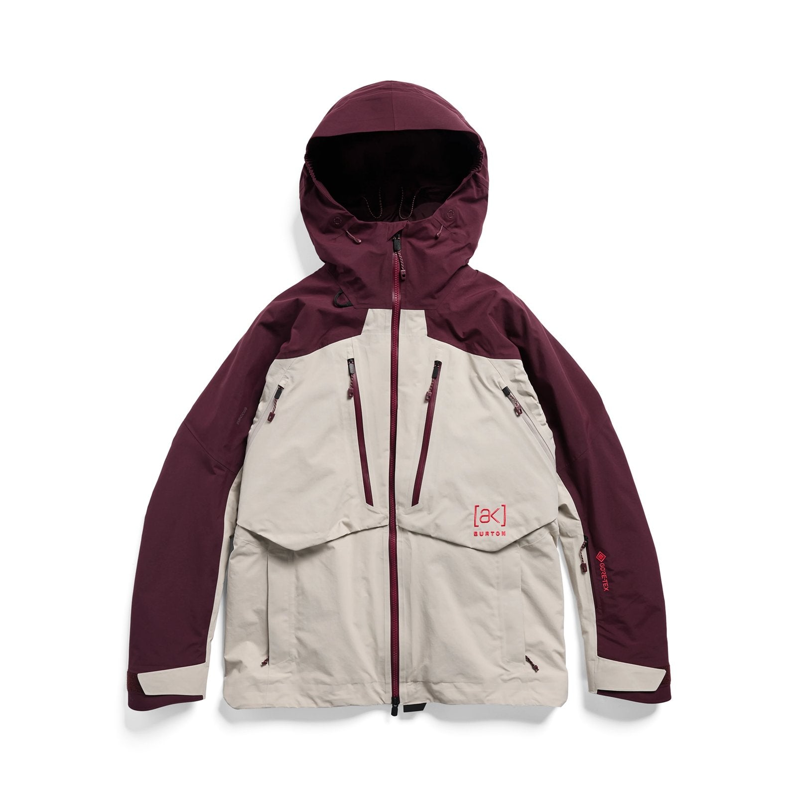 Womens [Ak] Swash Synthetic Insulated Gore-Tex 2L Jacket Rum Raisin / Chinchilla Gray - Image 19