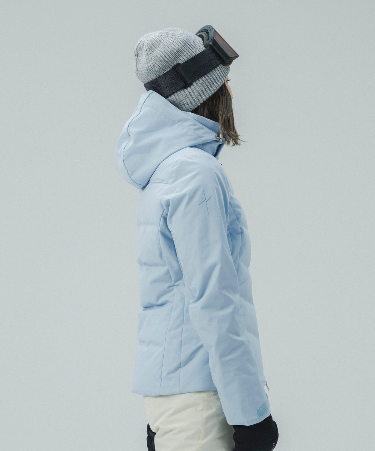 Womens Seamless Down Jacket Ice Blue - Image 19