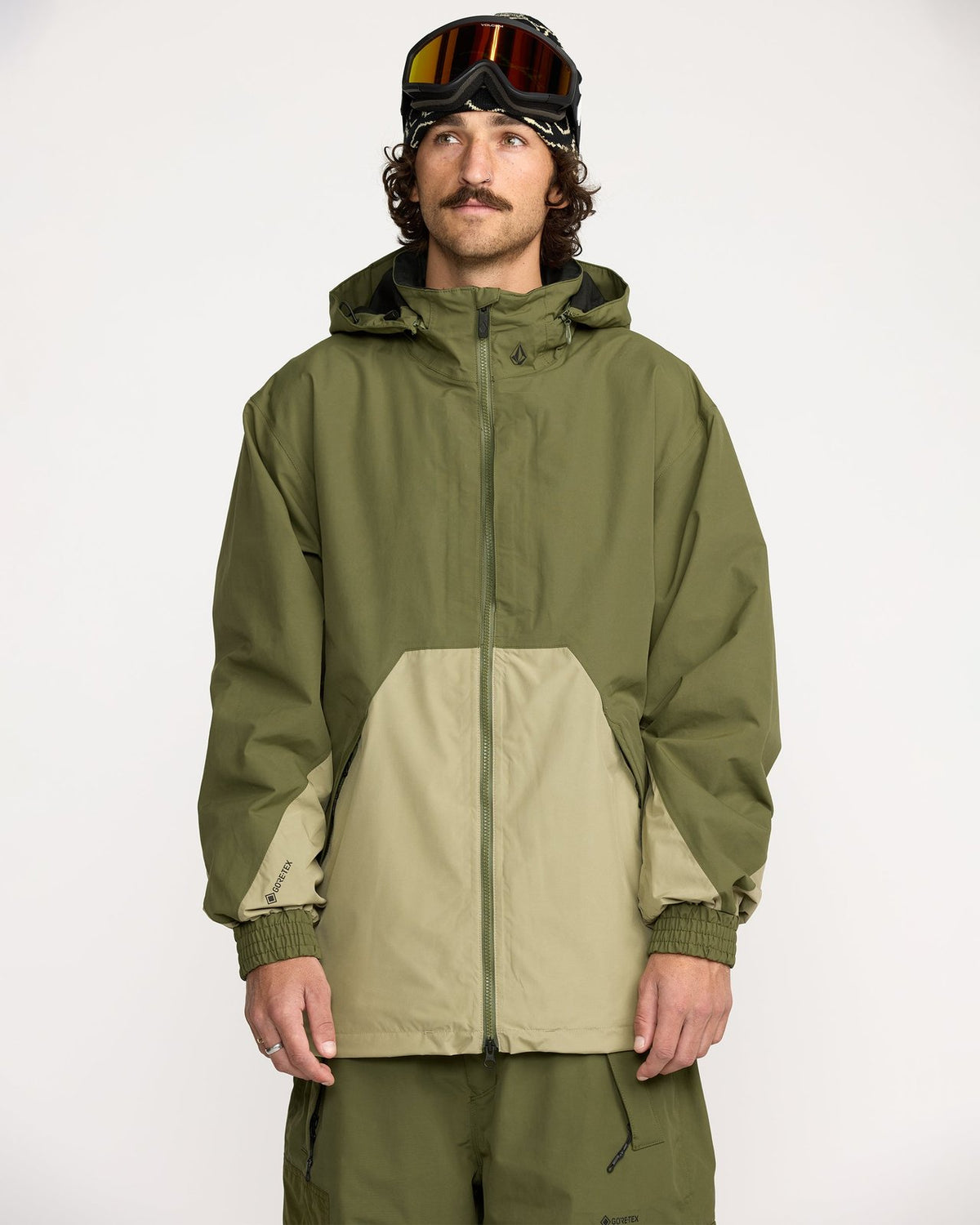 Mens Longo Gore-Tex Jacket Dark Olive - Image 1