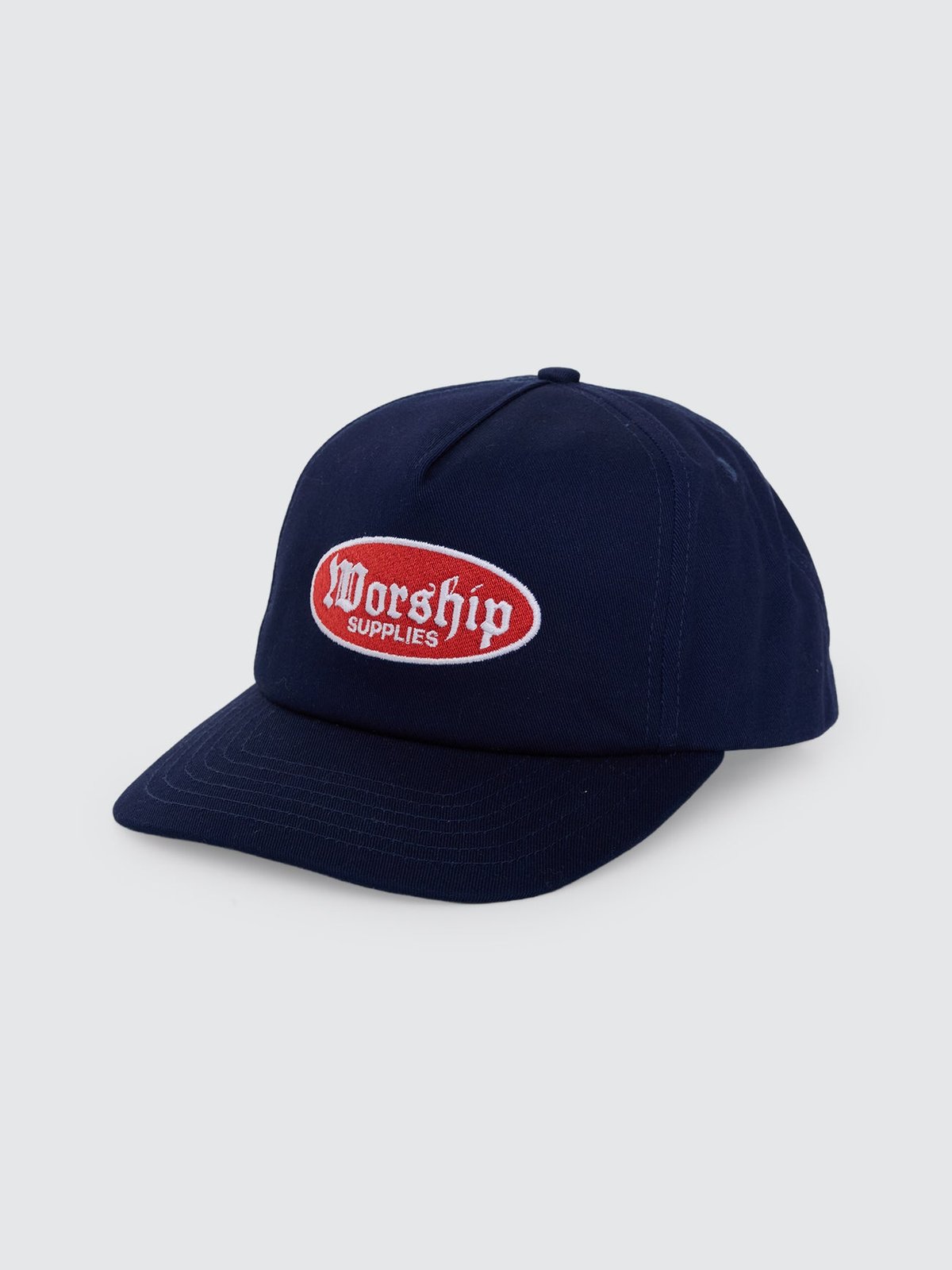 Rise 5 Panel Hat Navy - Image 1