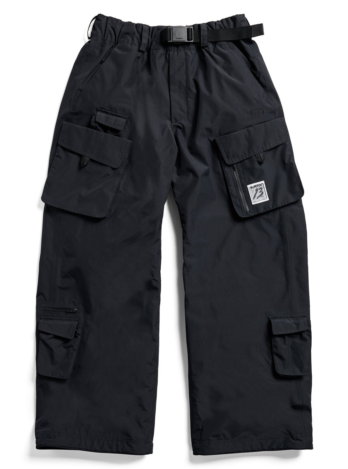 Mens 2L Baggy Cargo Pants True Black - Image 1