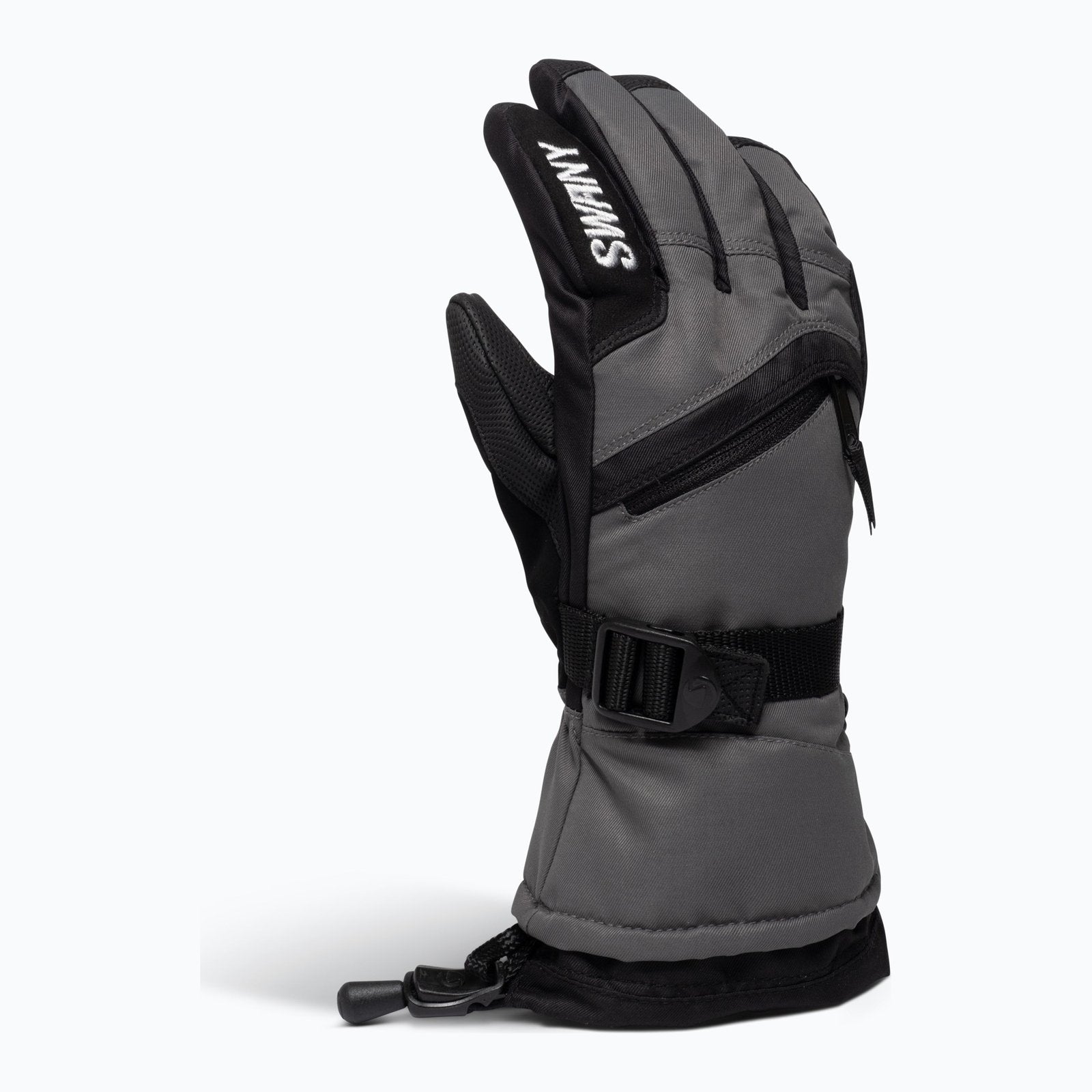 X-Over Jr Snow Gloves Grey / Black - Image 1