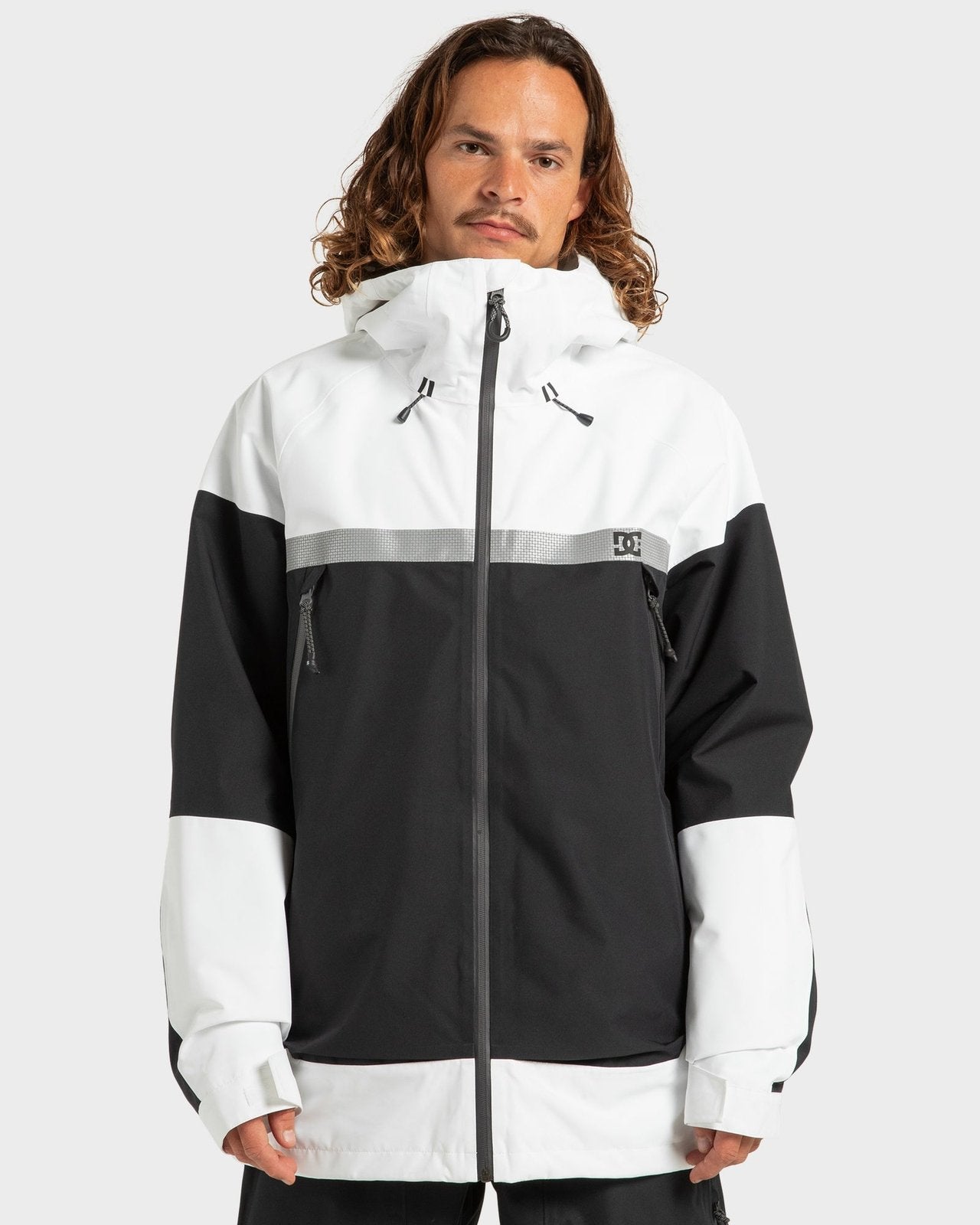 Mens Intel 30K Snow Jacket White / Black - Image 1
