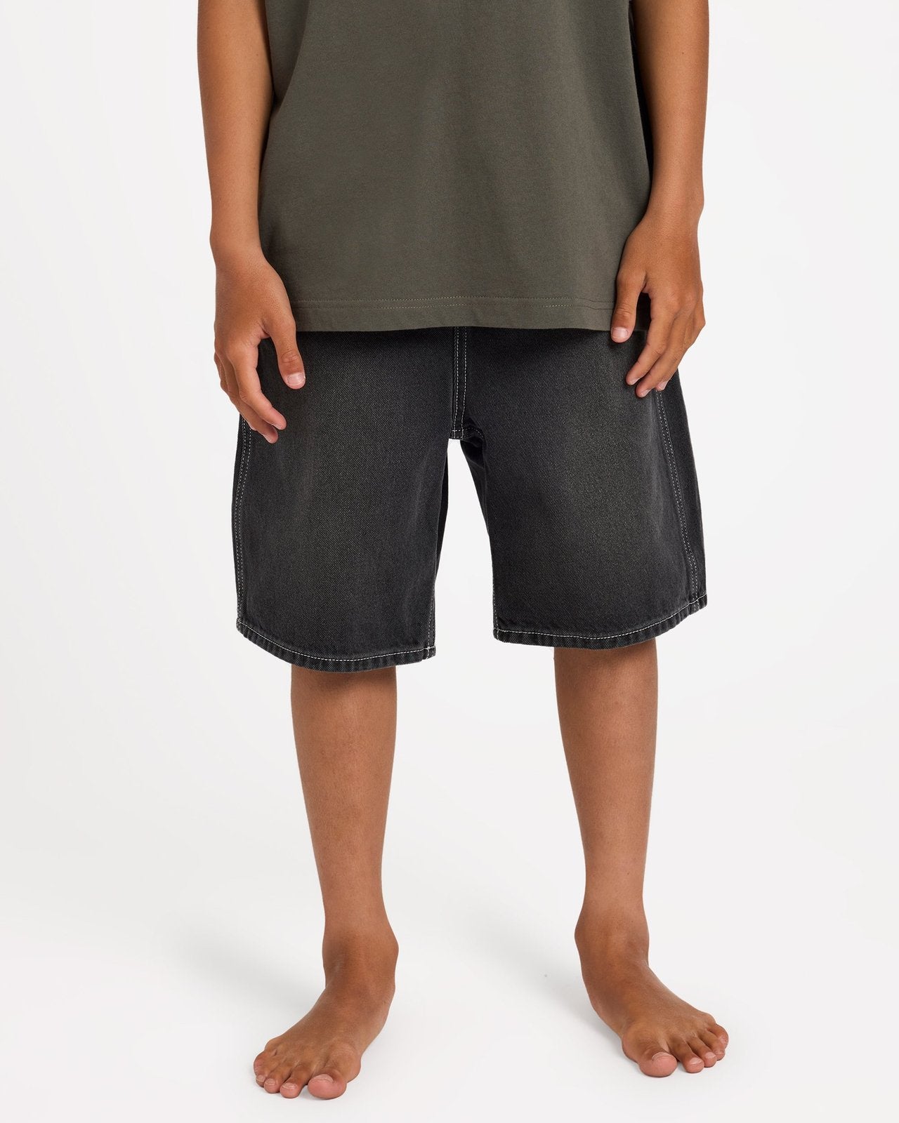 Boys Spec Denim Shorts Black - Image 1