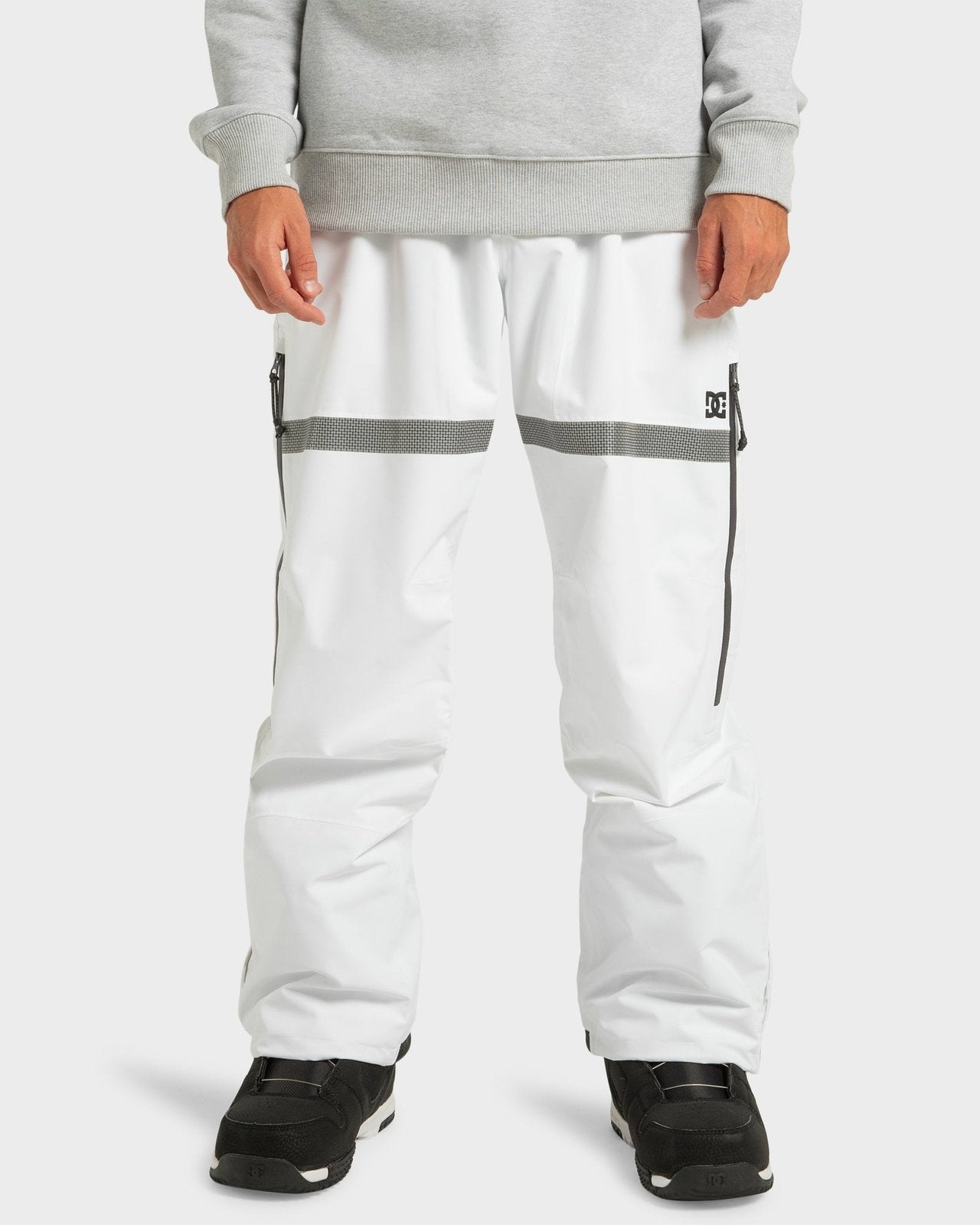 Mens Squadron 30K Snowboard Pants White - Image 1