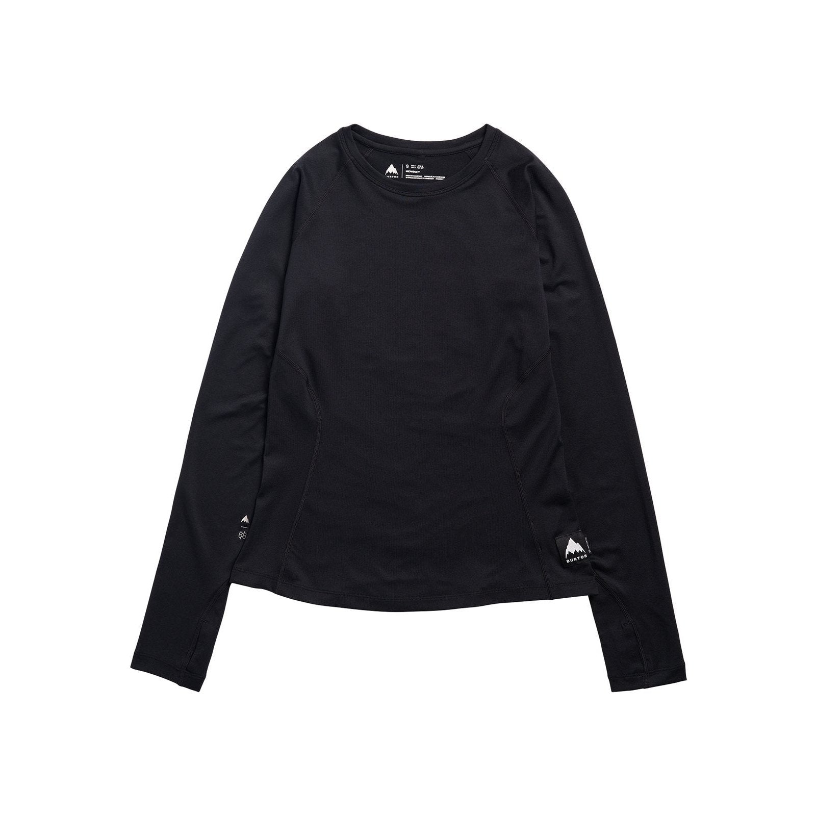 Womens Synthetic Midweight Base Layer Crew True Black - Image 1