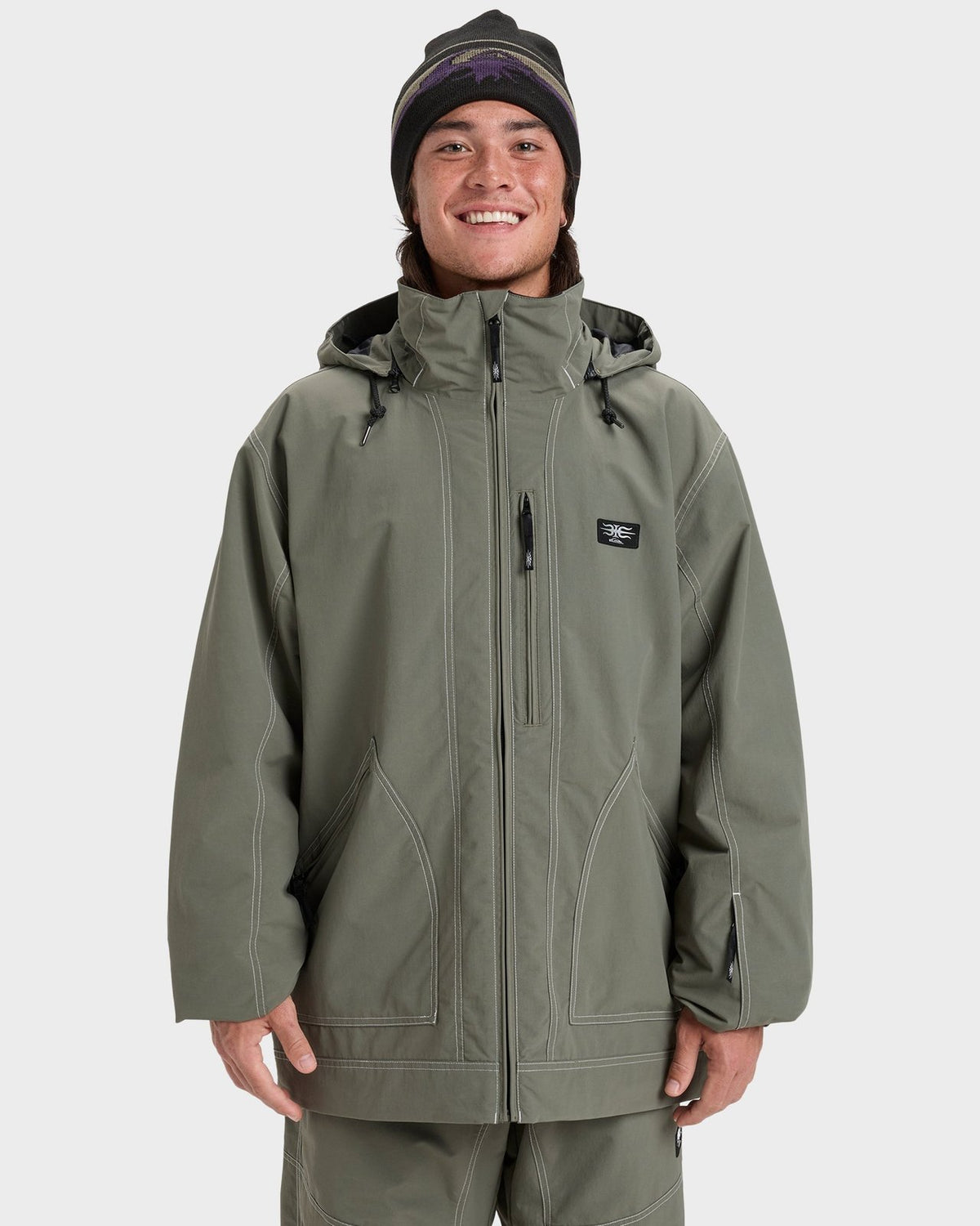 Mens Live Wire Snow Jacket Dusty Olive - Image 1