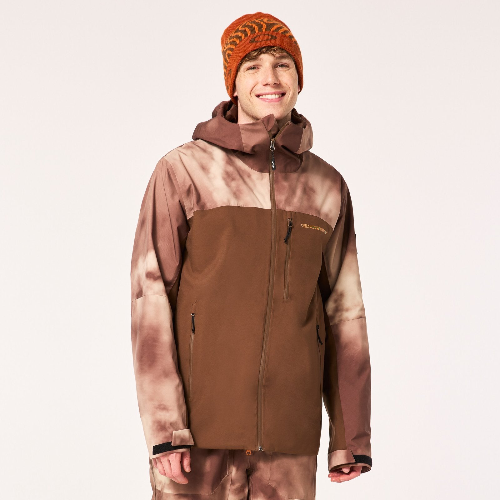 Tc Skull Reduct Shell Jacket Carafe / Brown Clouds Print - Image 1