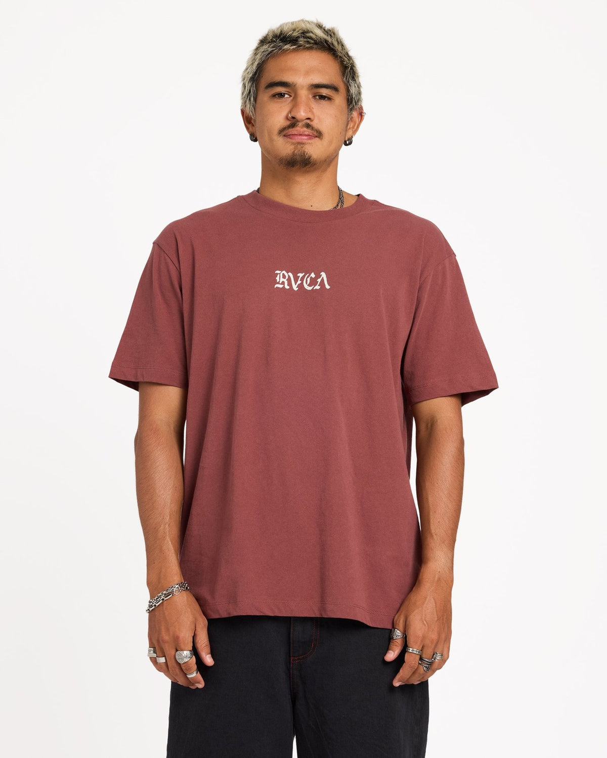 Mens Stacked T-Shirt Red Earth - Image 1