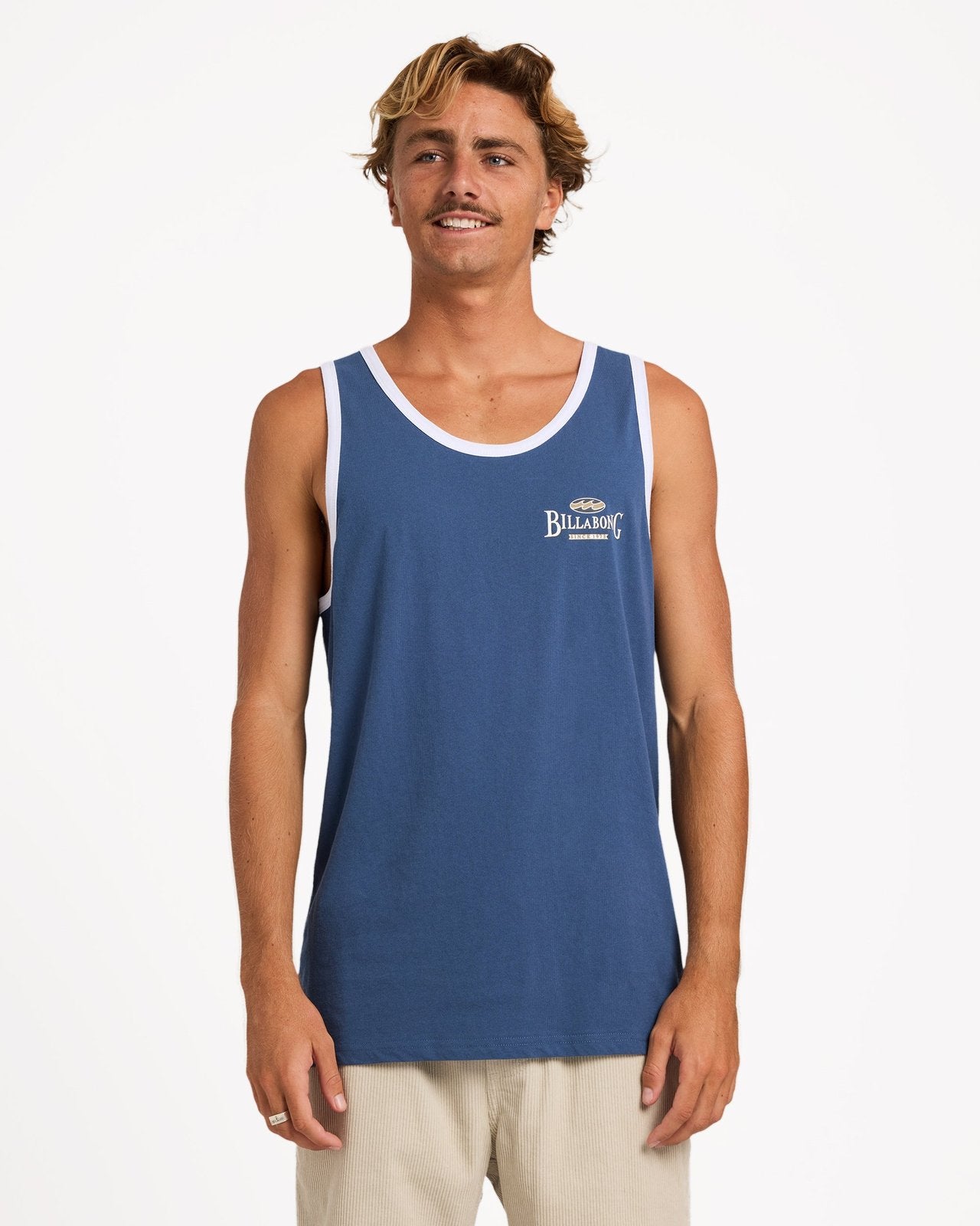 Mens Crossboards Tank Top Dark Denim - Image 1