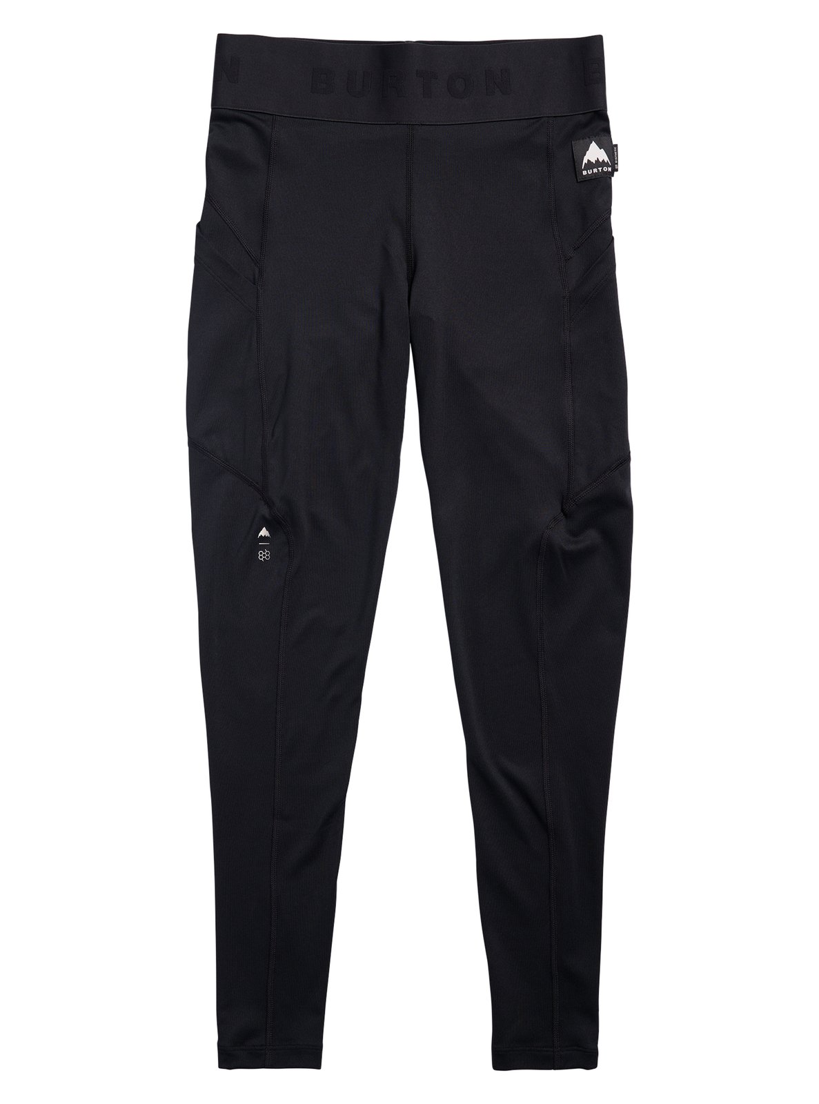 Womens Synthetic Midweight Base Layer Pants True Black - Image 1