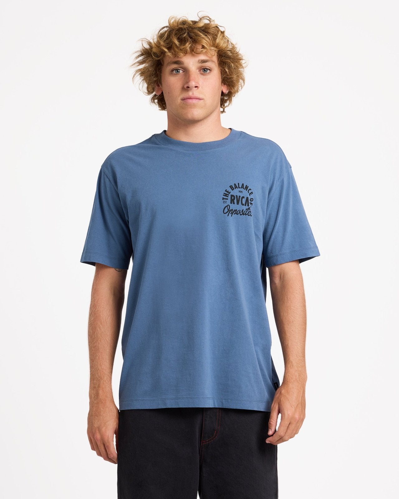 Mens Semi T-Shirt Vintage Navy - Image 1