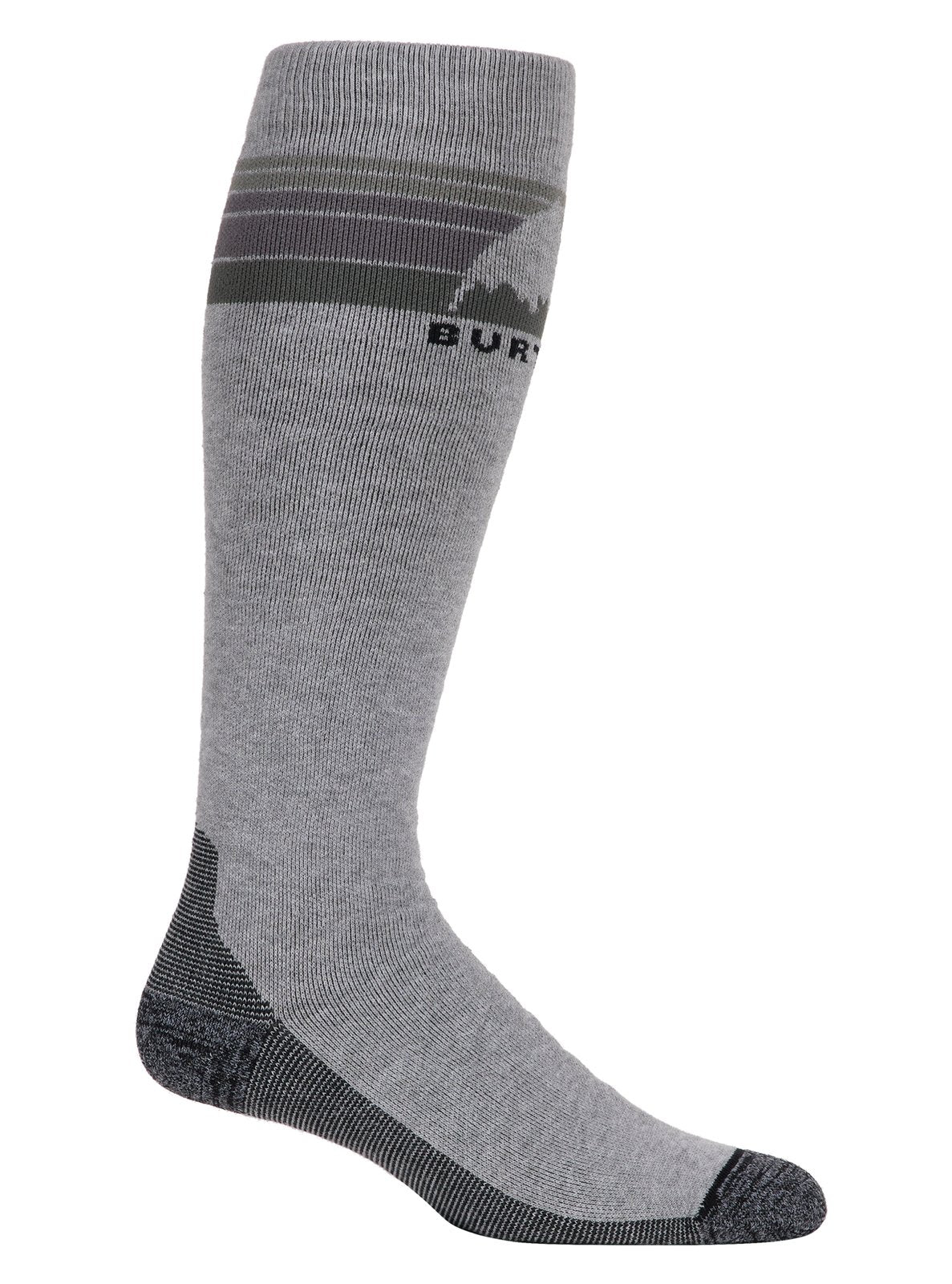 Mens Emblem Midweight Socks Gray Heather - Image 1