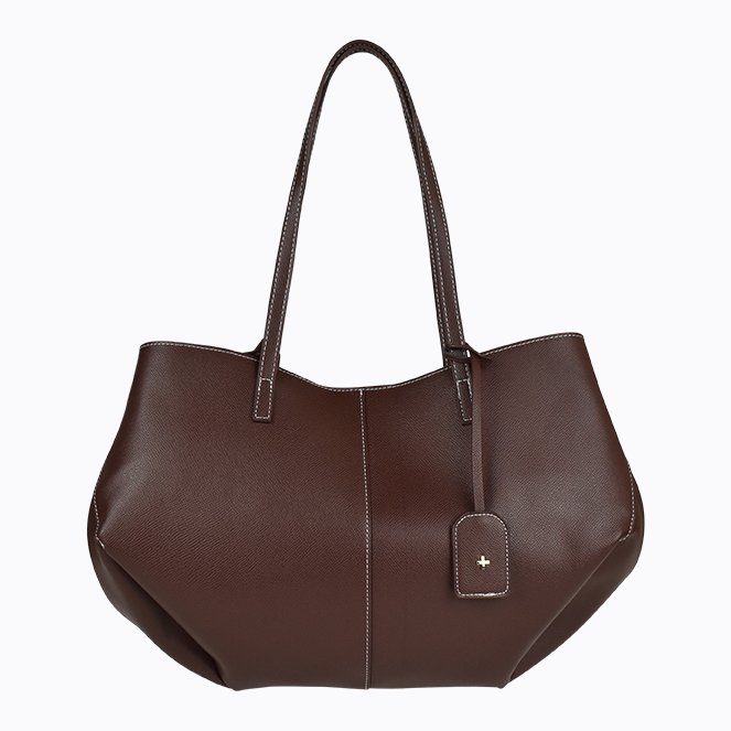 Willa Bag Choc Pebble / Gold - Image 1