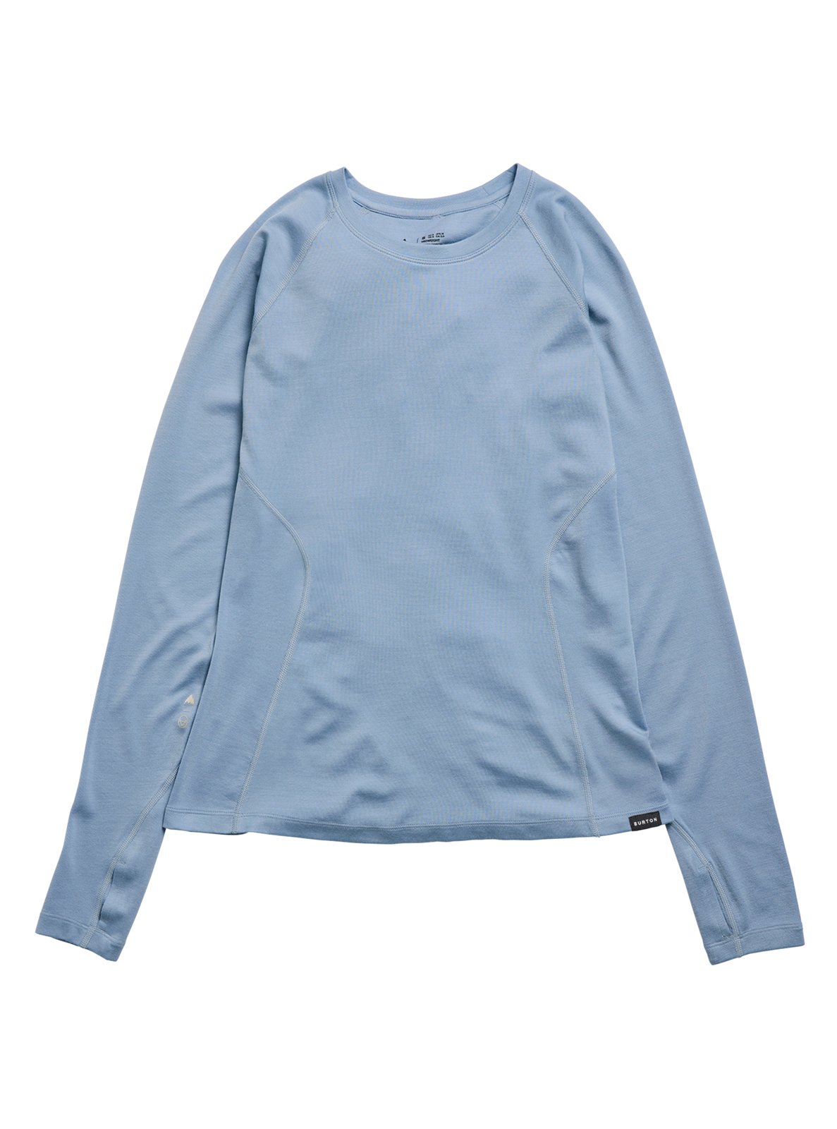 Womens Merino Blend Midweight Base Layer Crew Airstream Blue - Image 1