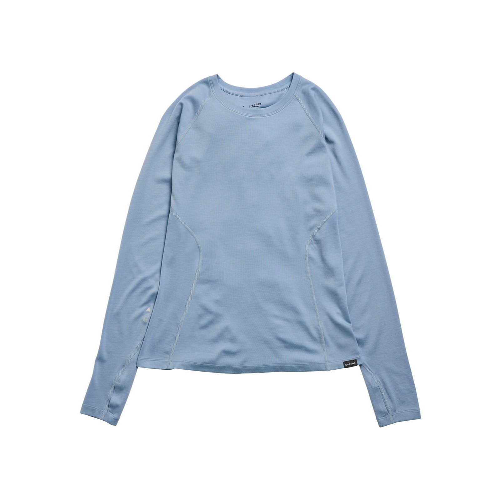 Womens Merino Blend Midweight Base Layer Crew Airstream Blue - Image 1