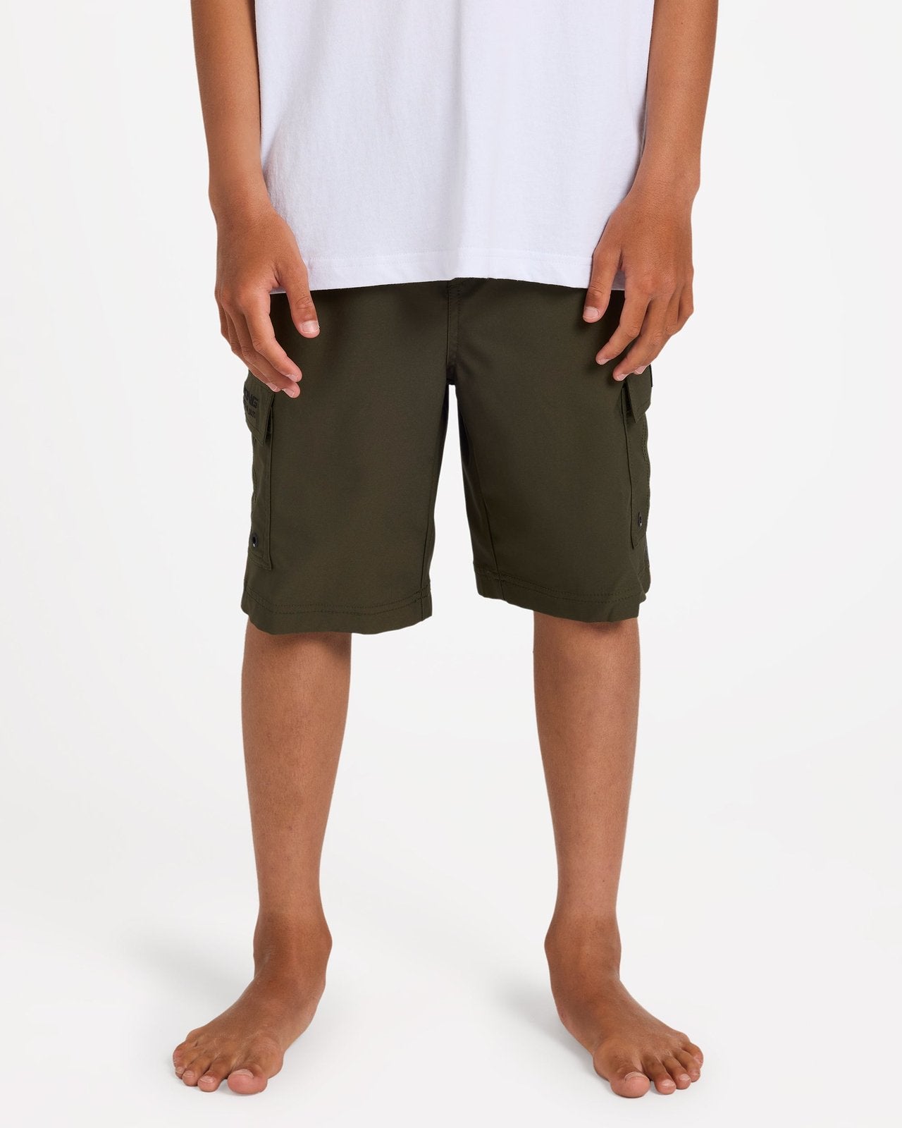 Boys Throw On 3.0 18" Black / Grey Board Shorts Forest - Image 1