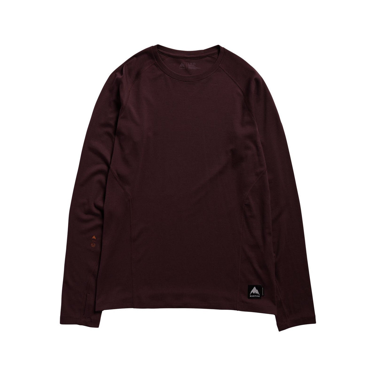 Mens Merino Blend Midweight Base Layer Crew Bear Hug Brown - Image 1