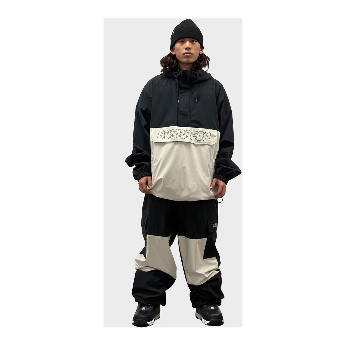Mens Snow Anorak Insulated Jacket Black - Image 1