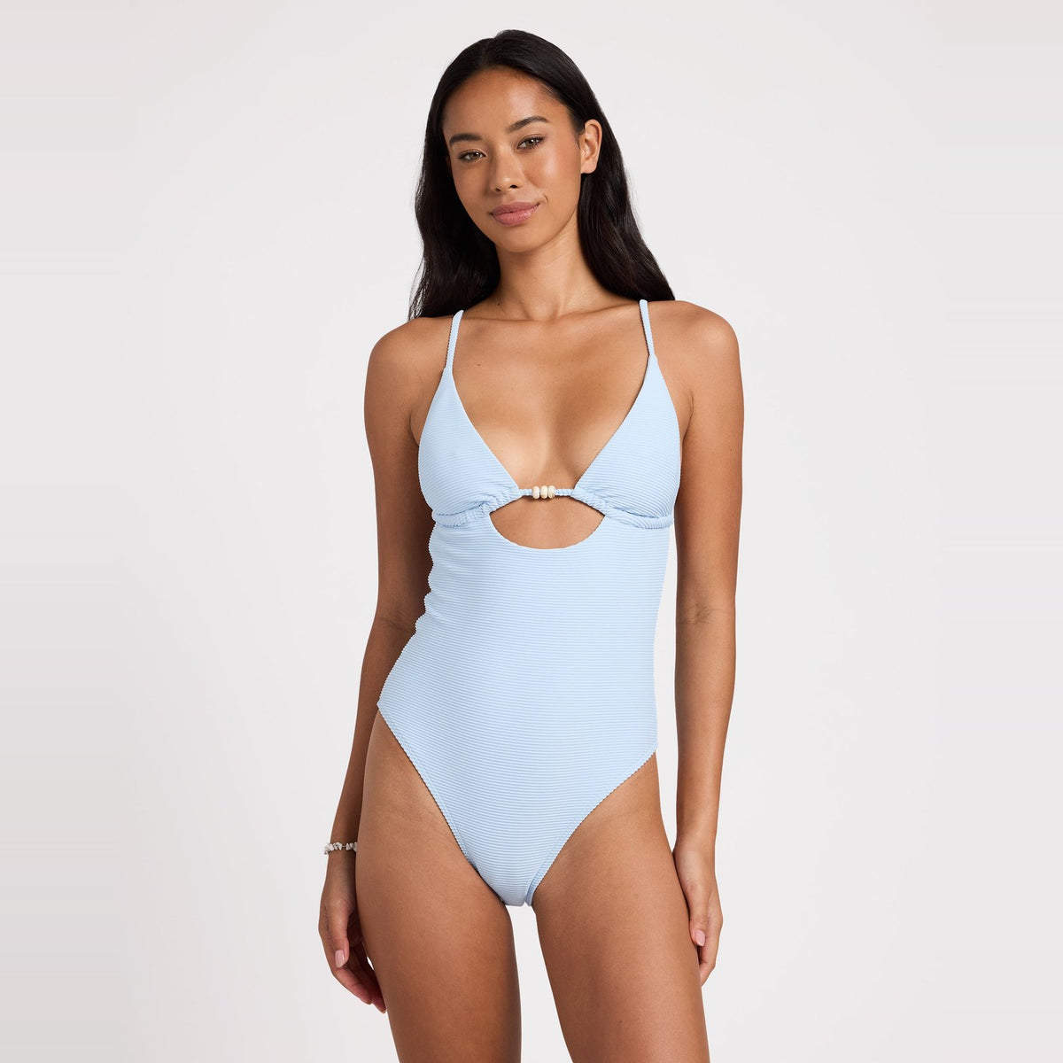 Womens Tanlines Remi One Piece Swimsuit Cool Blue - Image 2