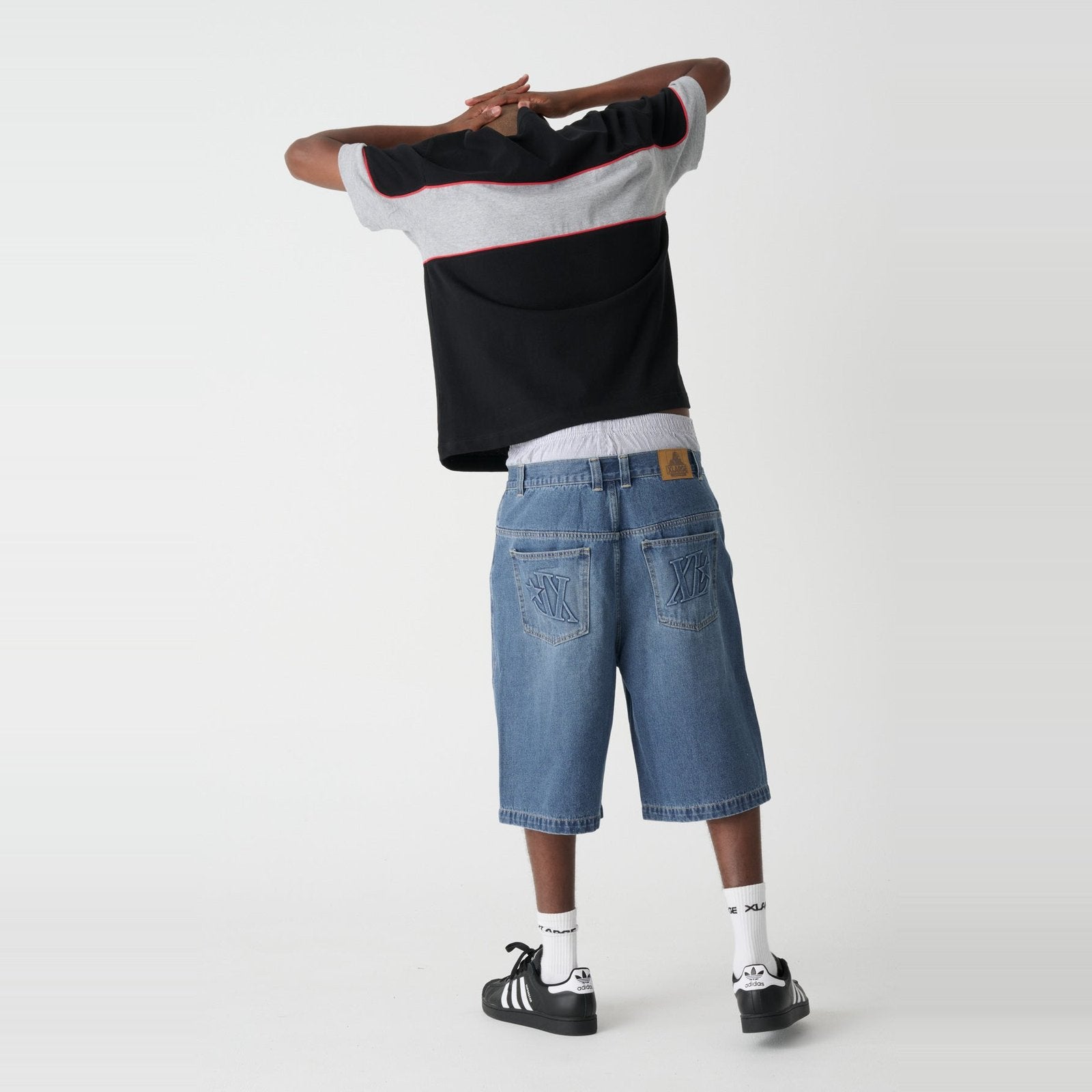 Embossed Baggy Denim 91 Shorts Blue Indigo - Image 2