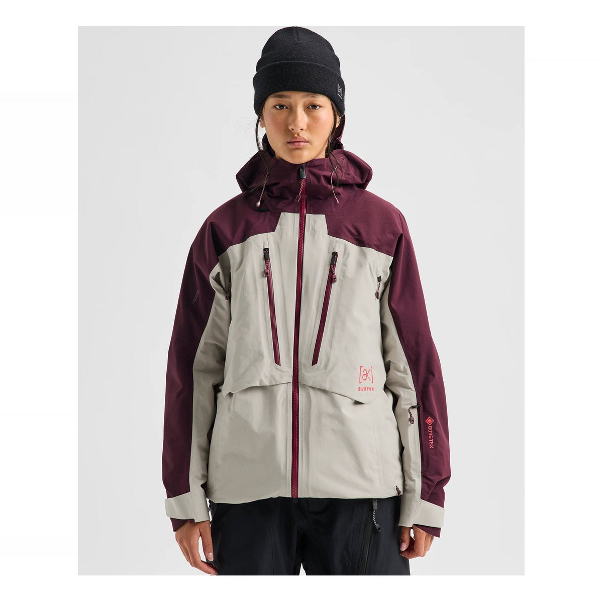 Womens [Ak] Swash Synthetic Insulated Gore-Tex 2L Jacket Rum Raisin / Chinchilla Gray - Image 20