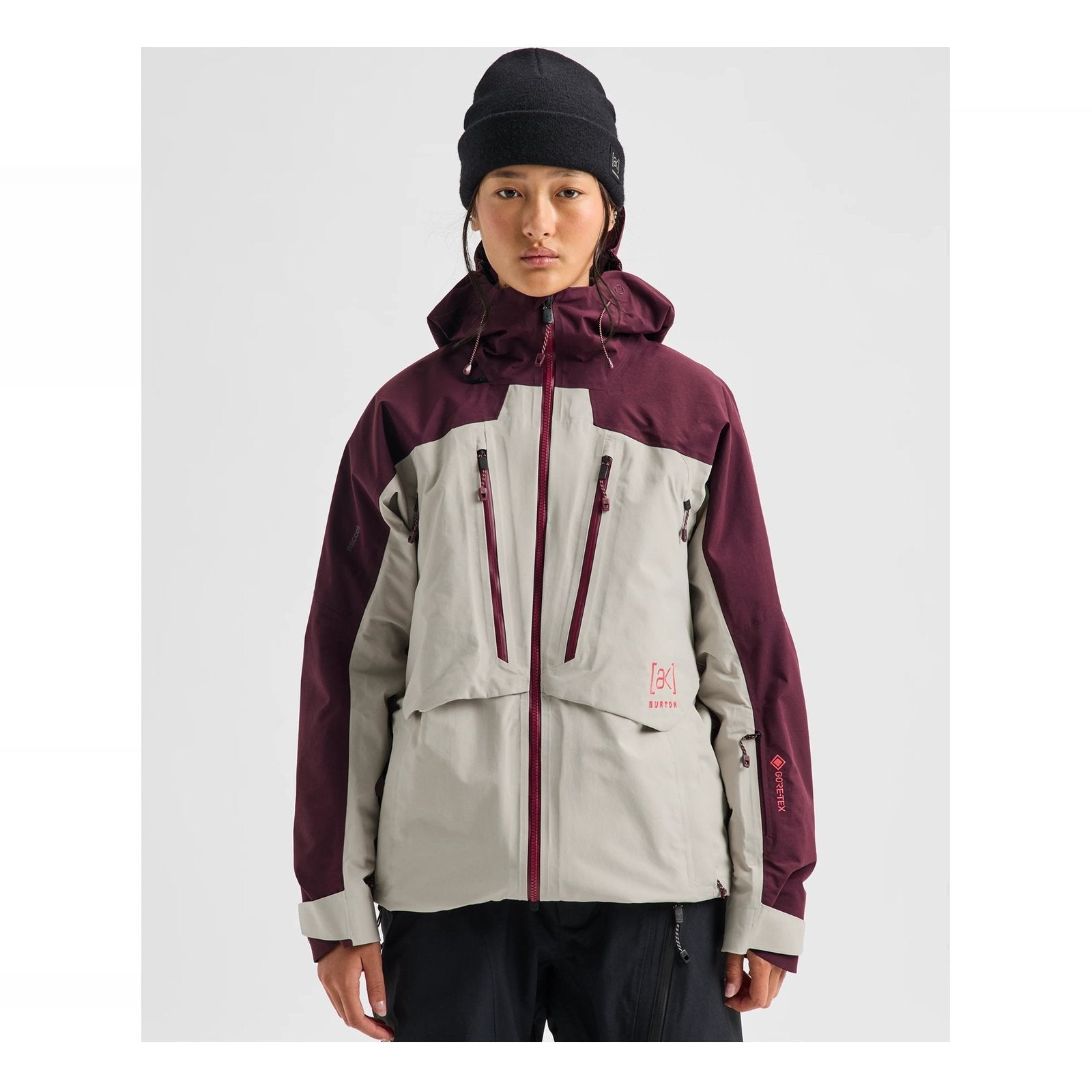Womens [Ak] Swash Synthetic Insulated Gore-Tex 2L Jacket Rum Raisin / Chinchilla Gray - Image 20