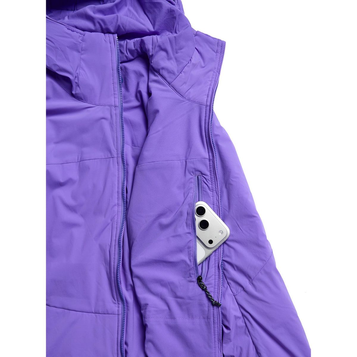 Womens [Ak] Helium Hooded Stretch Insulated Jacket True Black - Image 12