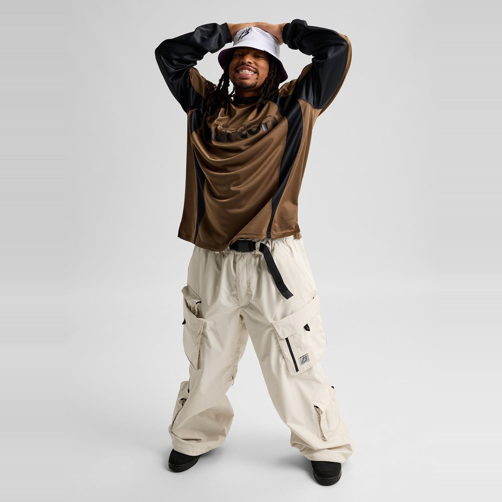 Mens 2L Baggy Cargo Pants Lunar Sand - Image 23