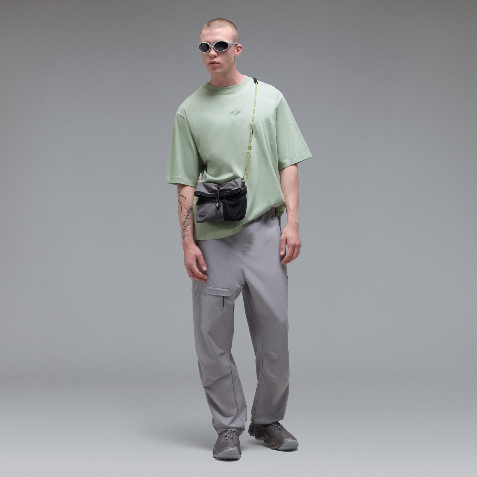 Stacked Metal Tee Faded Green - Image 24
