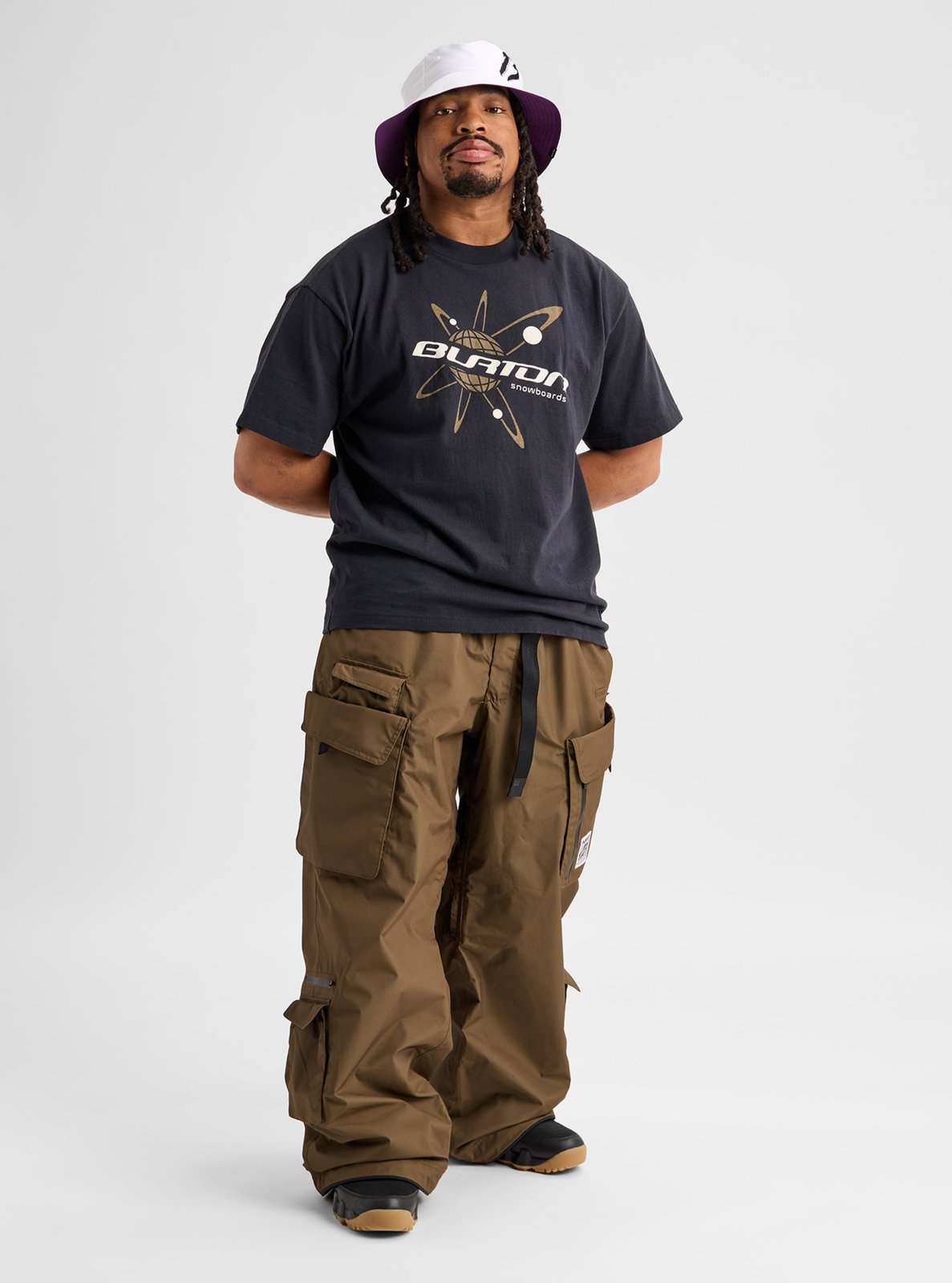 Mens 2L Baggy Cargo Pants Earth Ship Brown - Image 24