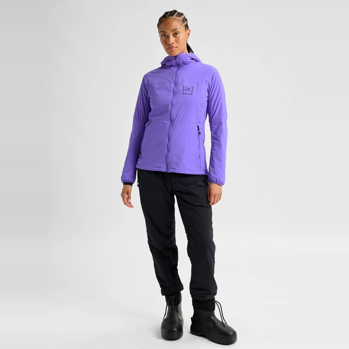 Womens [Ak] Helium Hooded Stretch Insulated Jacket True Black - Image 16