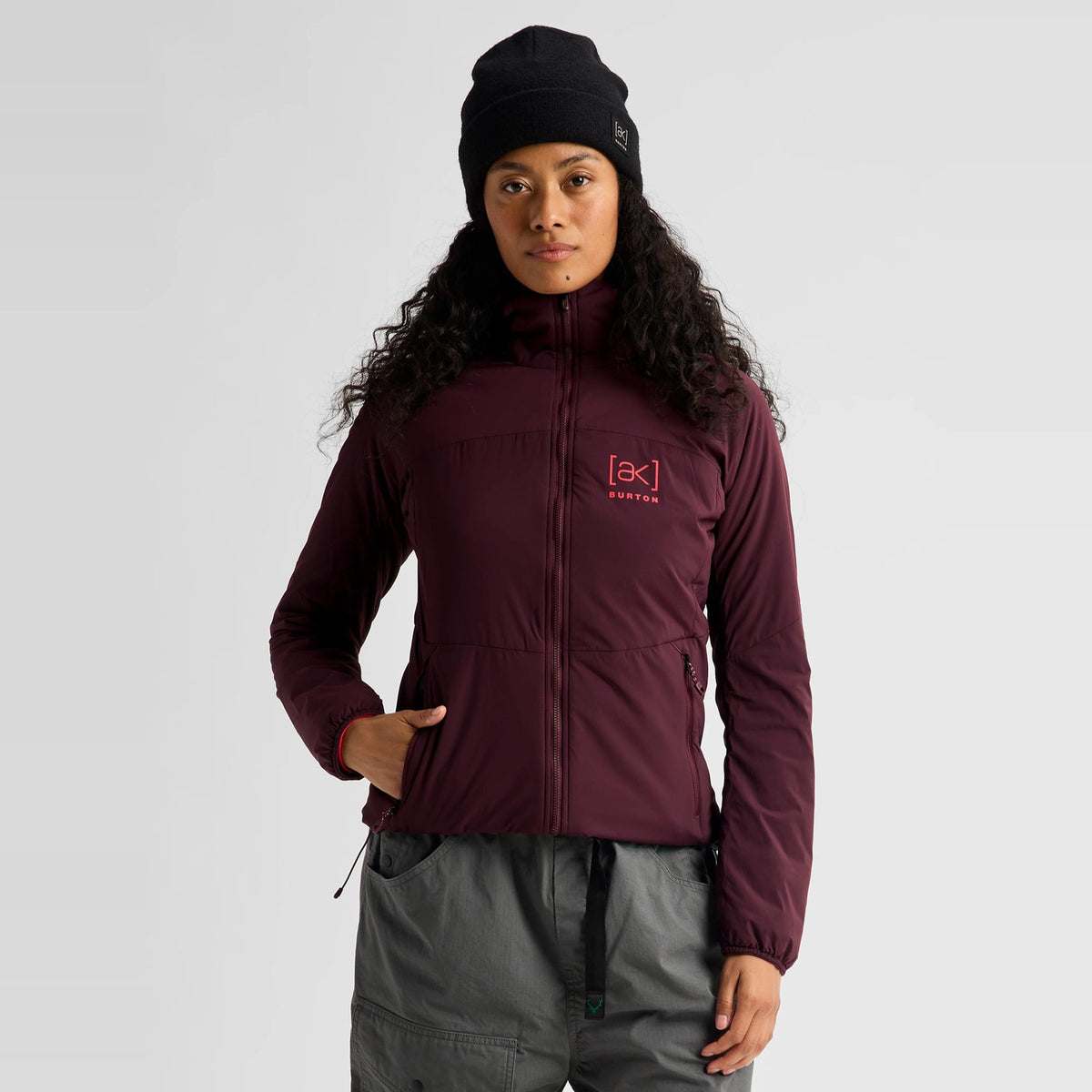 Womens [Ak] Helium Hooded Stretch Insulated Jacket True Black - Image 17