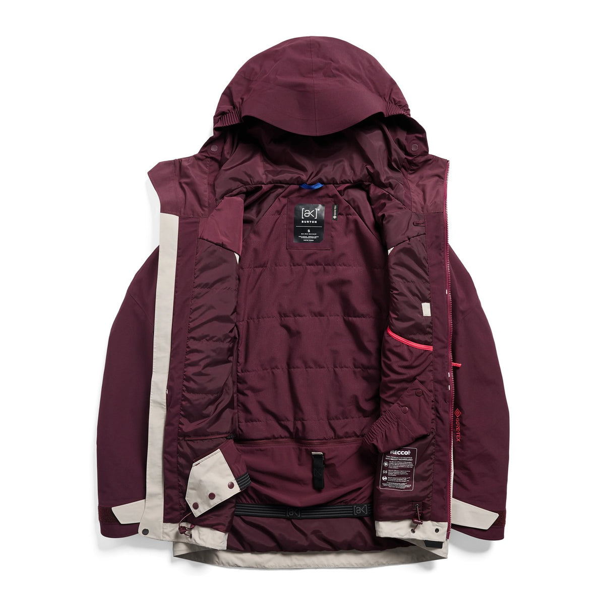 Womens [Ak] Swash Synthetic Insulated Gore-Tex 2L Jacket Rum Raisin / Chinchilla Gray - Image 26